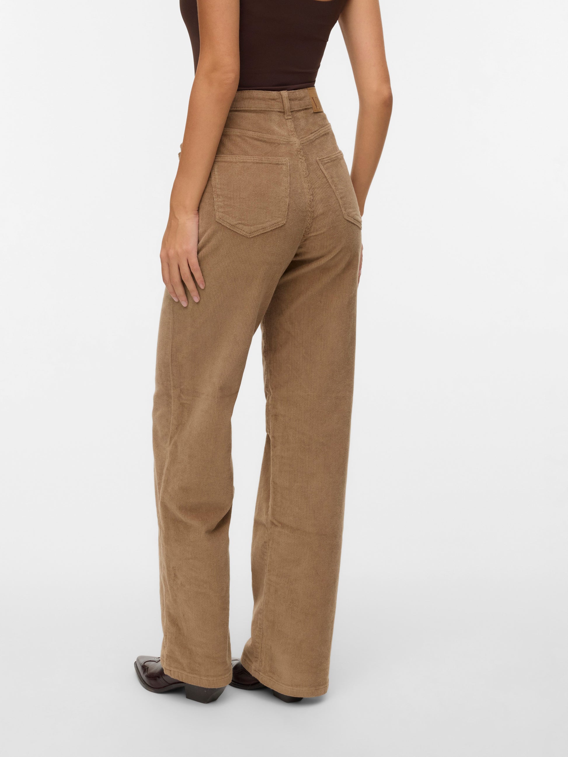 Vmtessa Hr Wide Corduroy Pants Ga Noos (Silver Mink)