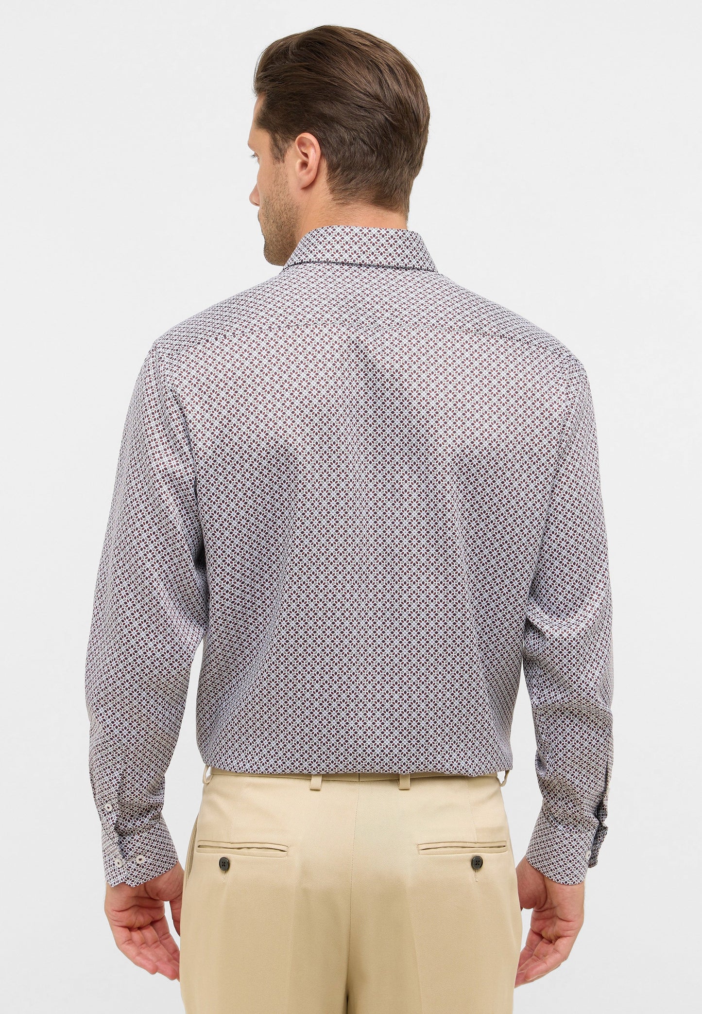 Hemd Twill Langarm (Dunkelrot)