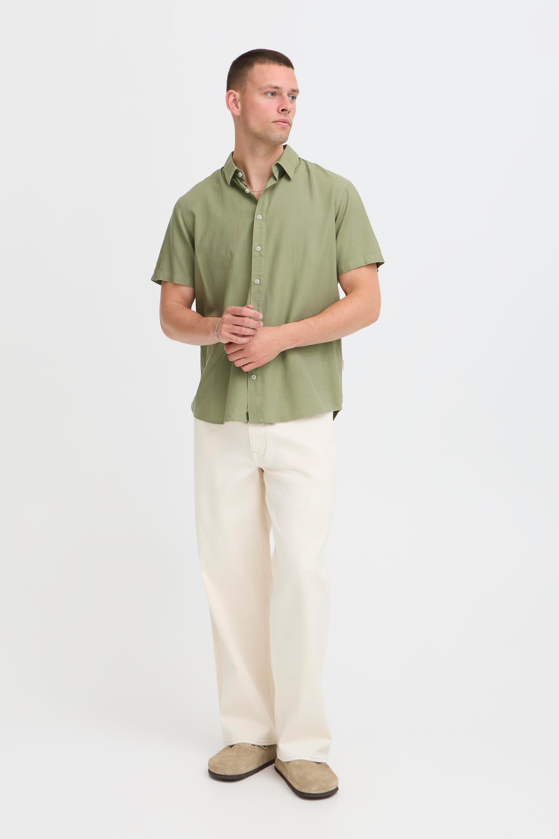 Bhbobby Linen S/s (Oil Green)