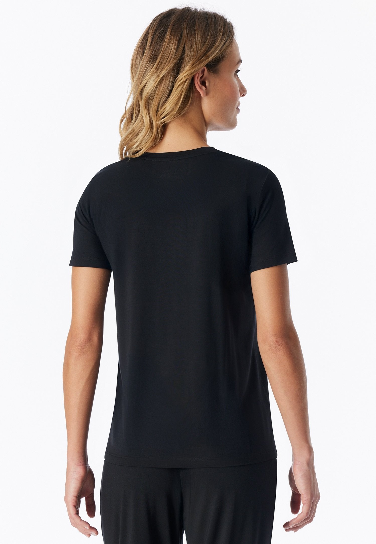T-Shirt Rundhals (Schwarz)