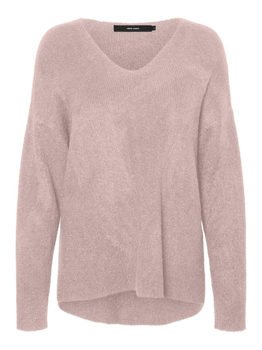 Vmcrewlefile Ls V-neck Blouse Noos (Sepia Rose)