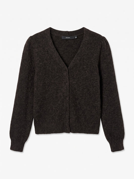 Vmdoffy Ls V-neck Cardigan Noos (Chocolate)