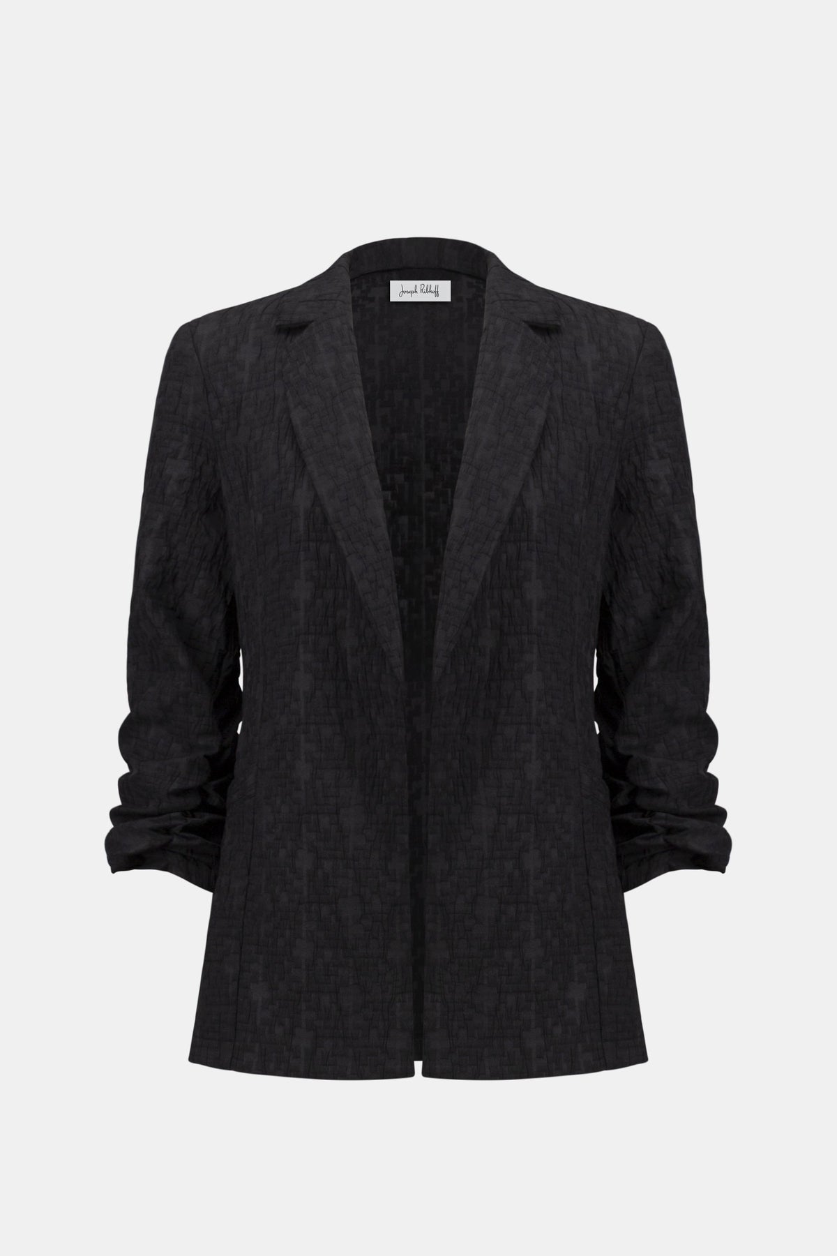Boxy Blazer aus Jacquard (Schwarz)