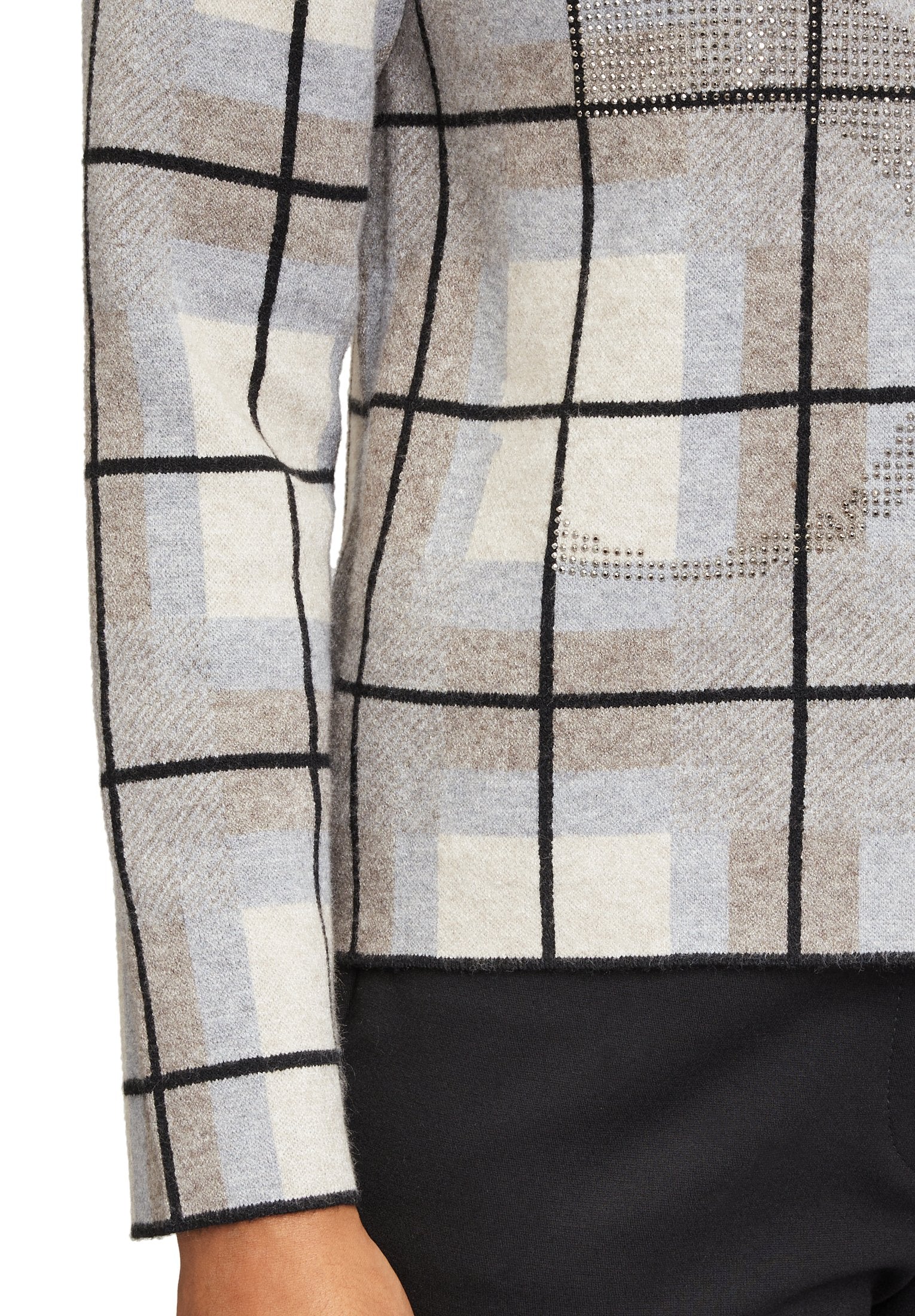 Strickpullover (Patch Grey/taup)