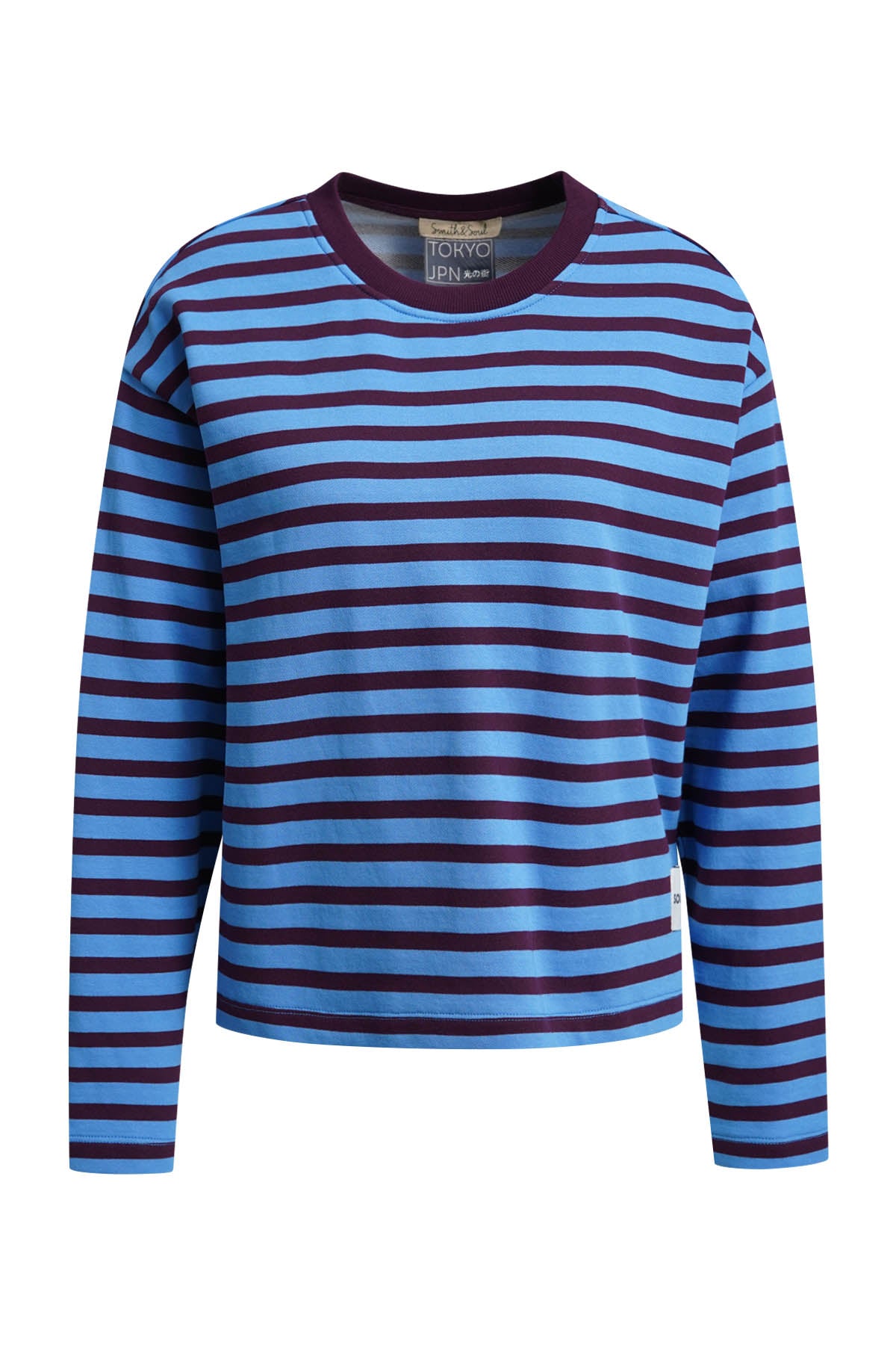 Boxy  Sweatshirt Soul Studio Striped (Saphire)