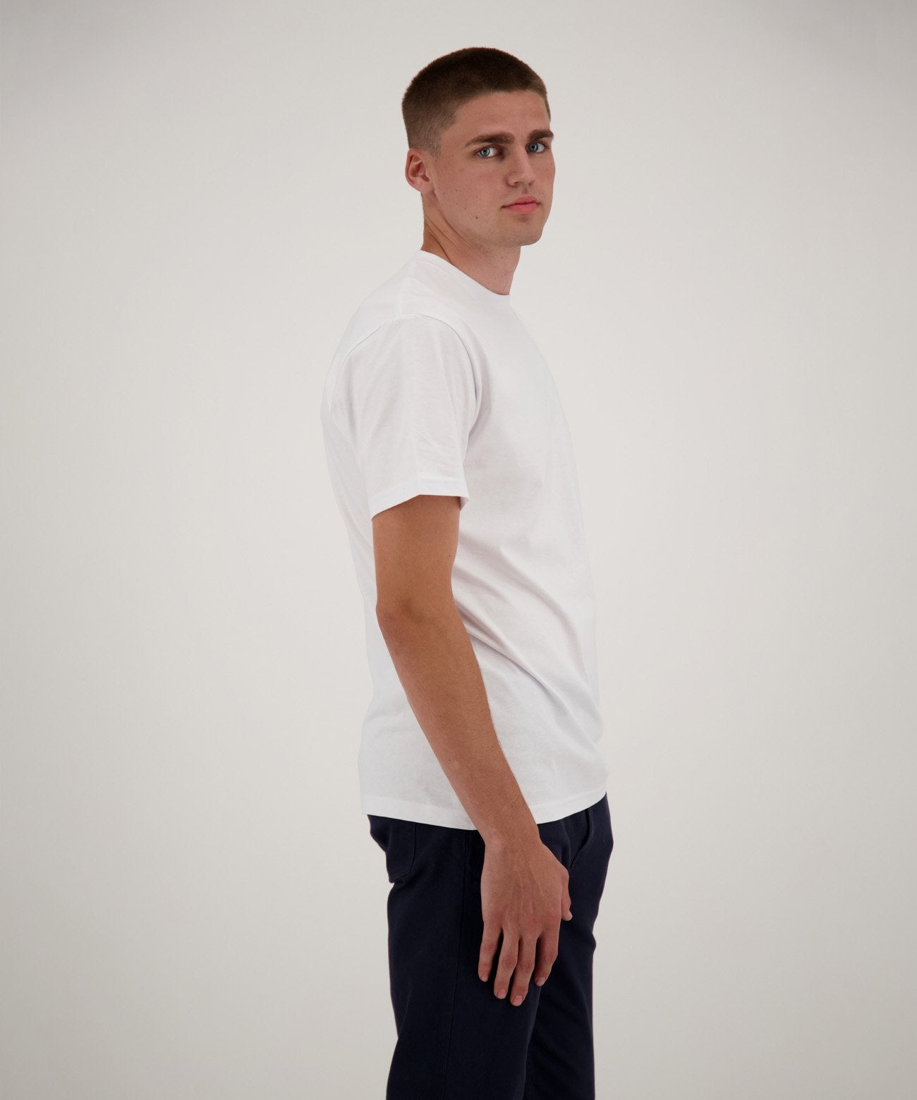RAGMAN Doppelpack - 2 T-Shirts mit Rundhals (Weiss)