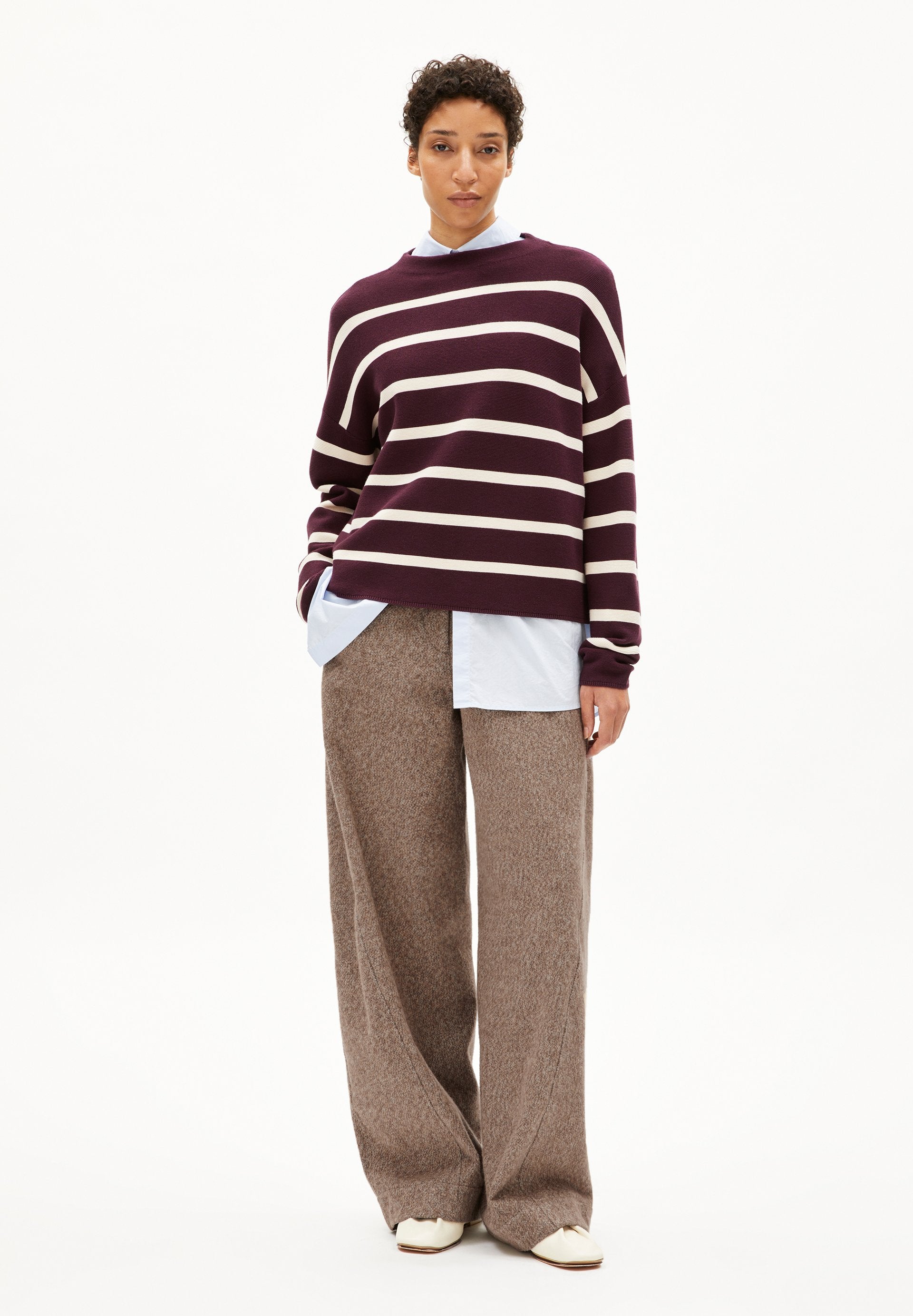 Merinaa Stripes (Dark Cranberry-)