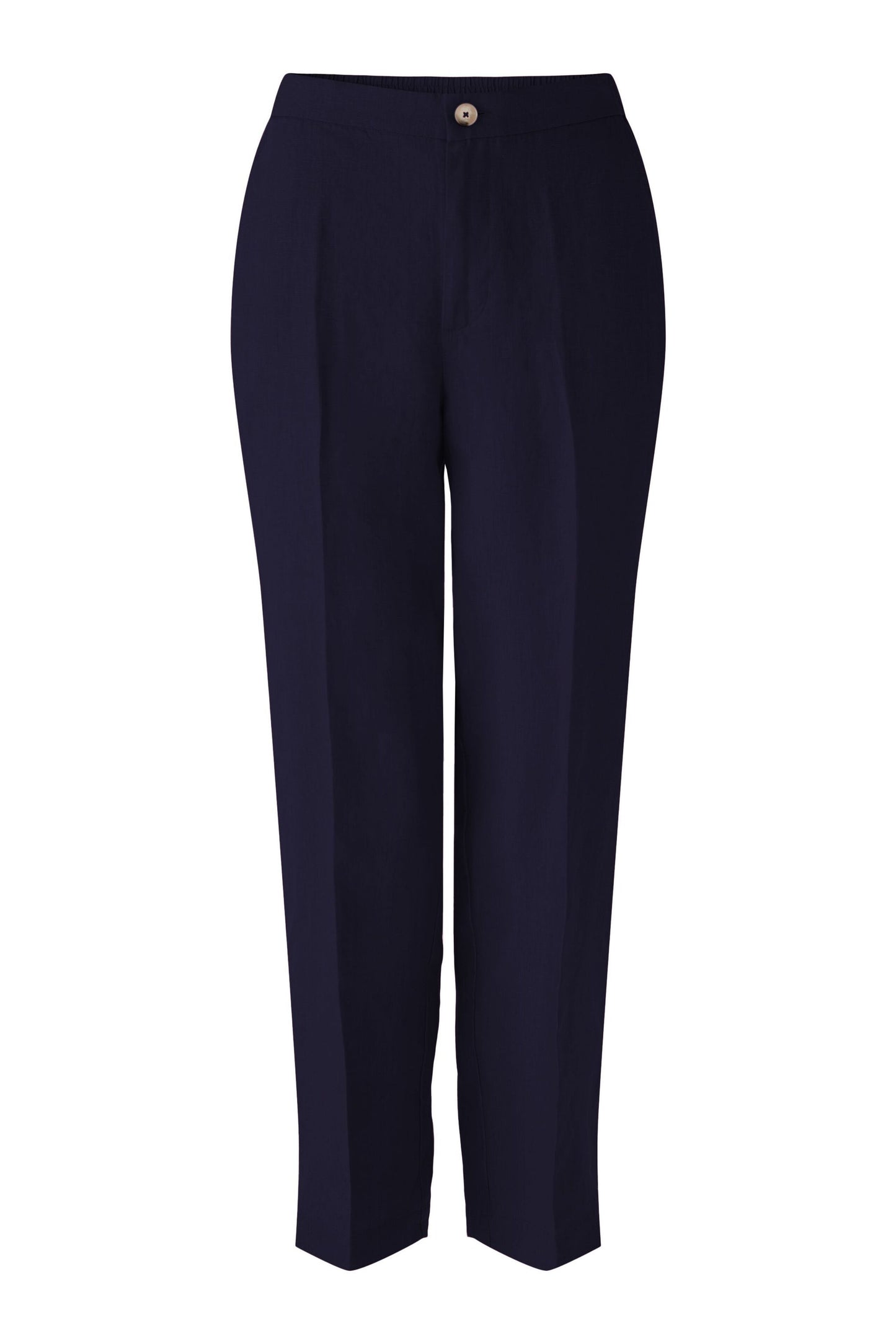 Leinenhose Mid waist , cropped (Darkblue)