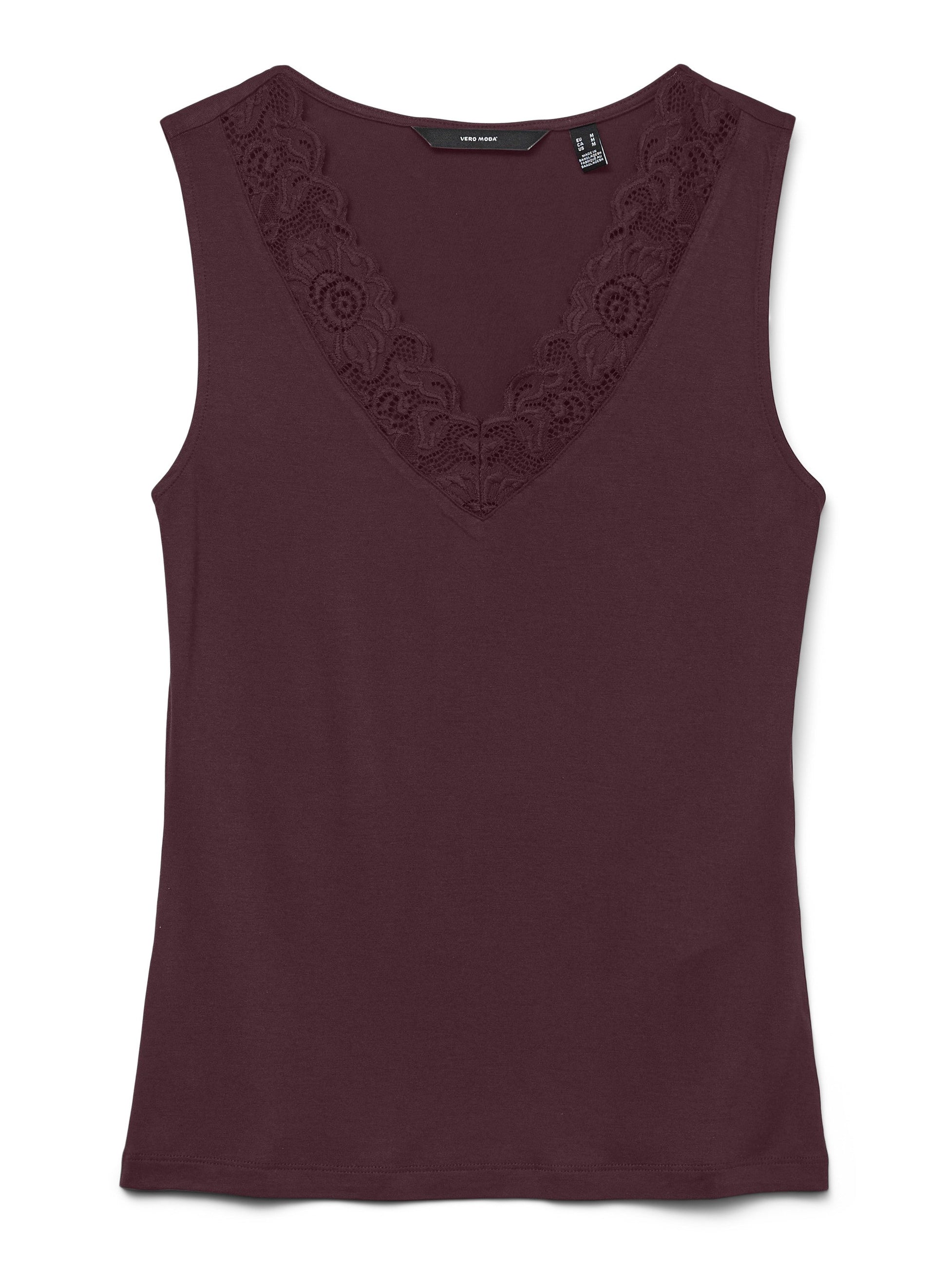 Vmrosa Sl V-neck Top Jrs Noos (Winetasting)