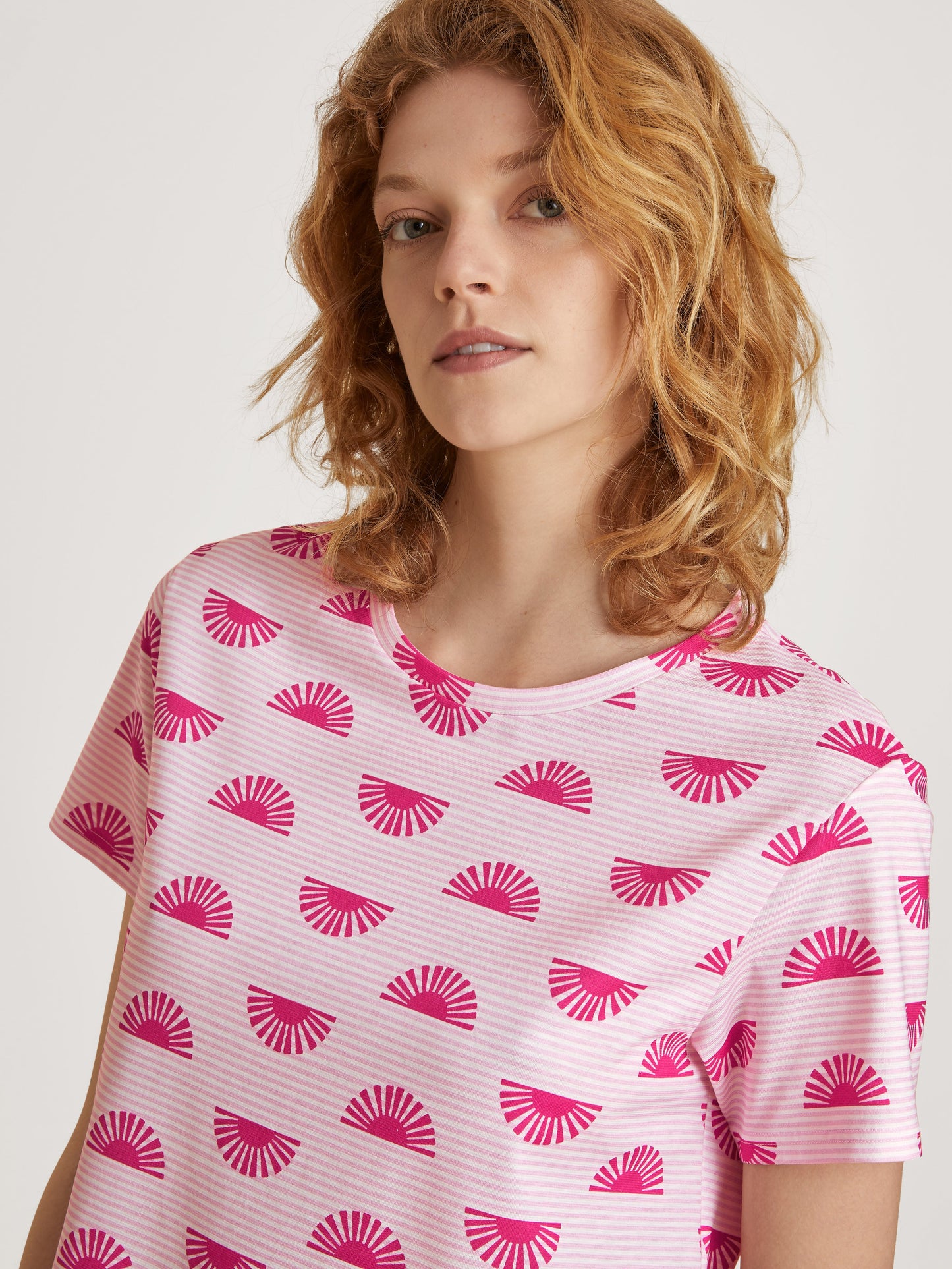 DAMEN Pyjama 3/4 (Pink Flash)