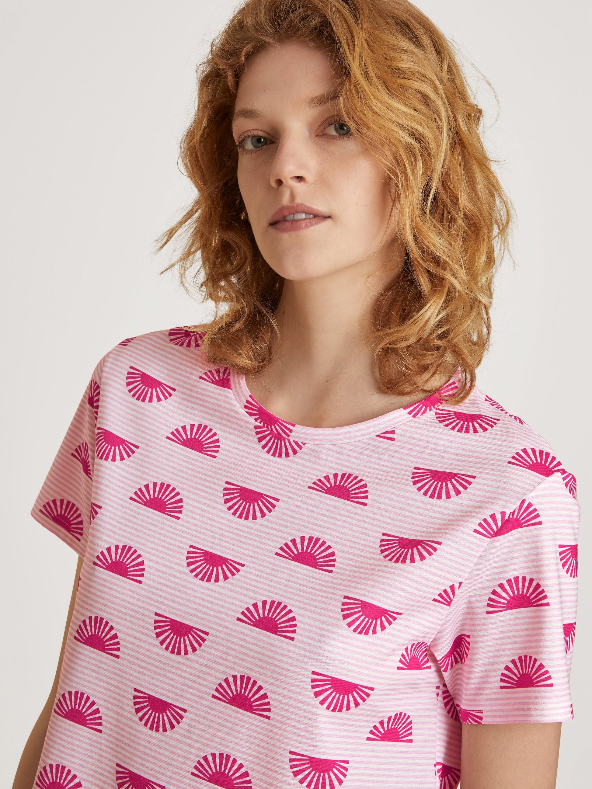 DAMEN Pyjama 3/4 (Pink Flash)