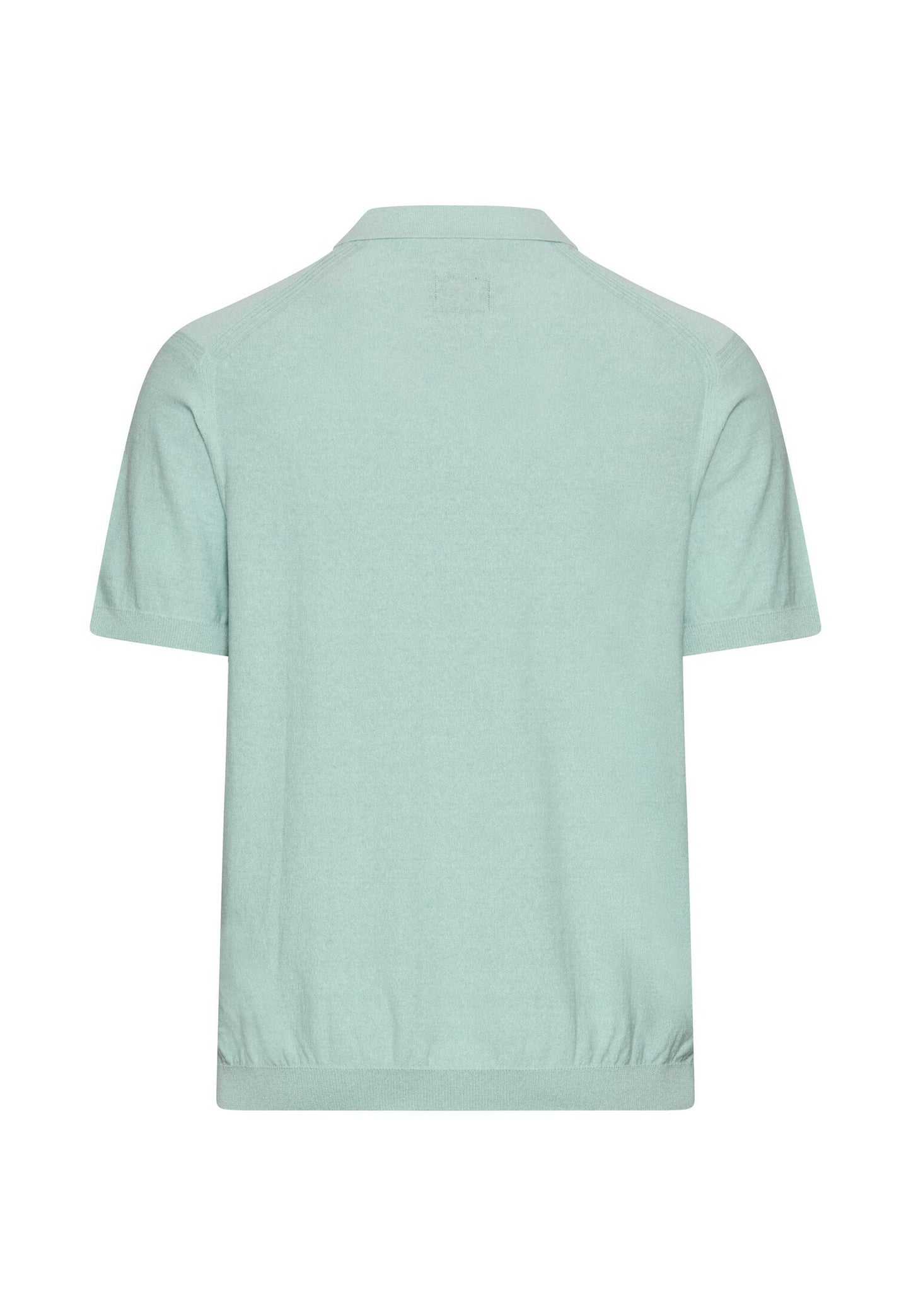 Meliertes Kurzarm Poloshirt aus Baumwolle (Ocean Green)