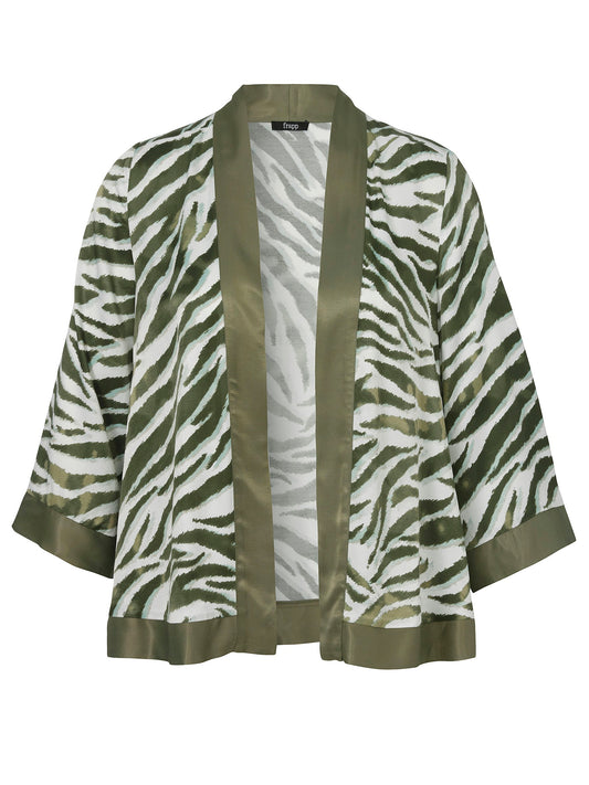 Jacke Offen 3/4 Arm Druck (Green Multicolor)
