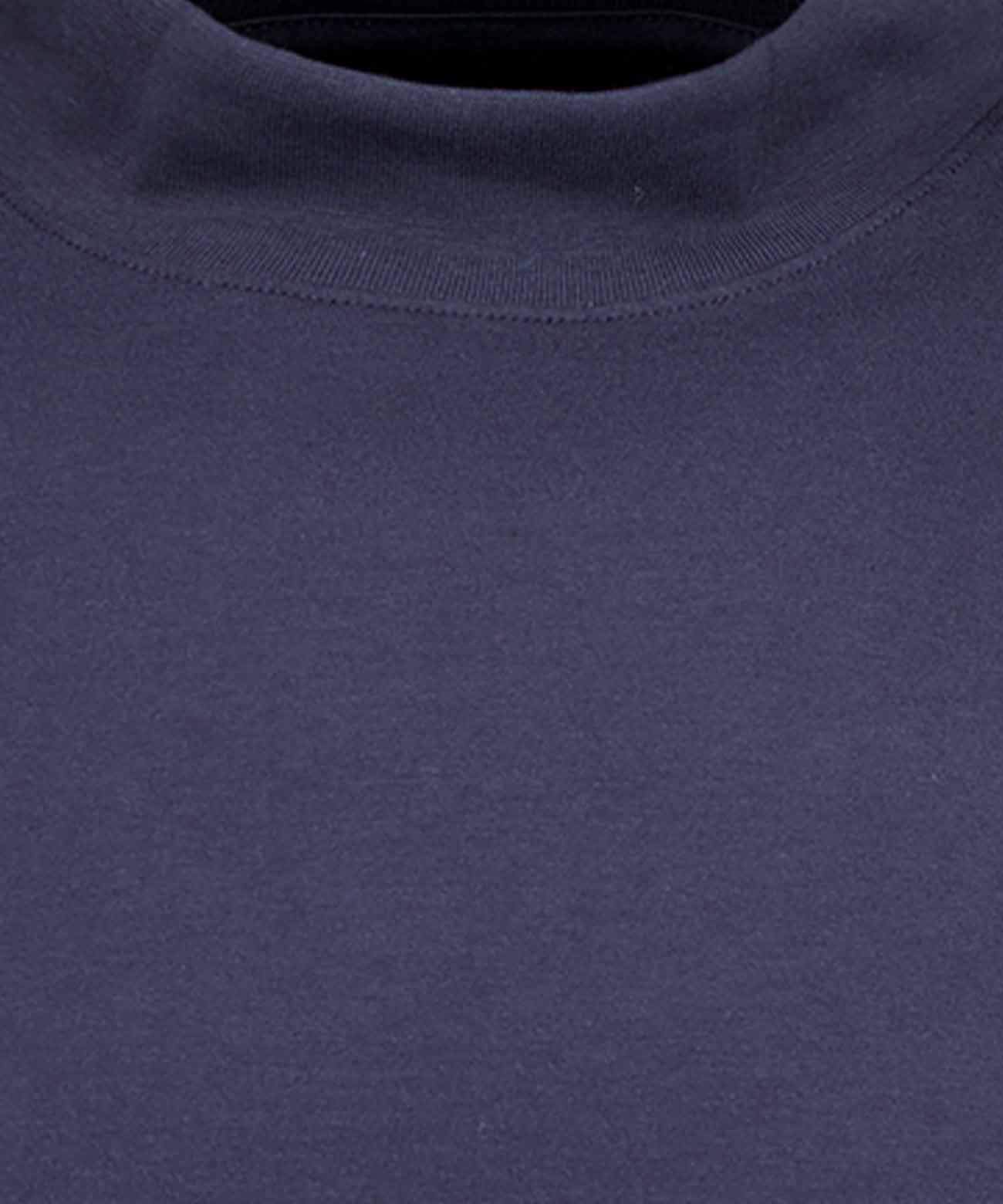 Stehkragenshirt langarm (Marine)