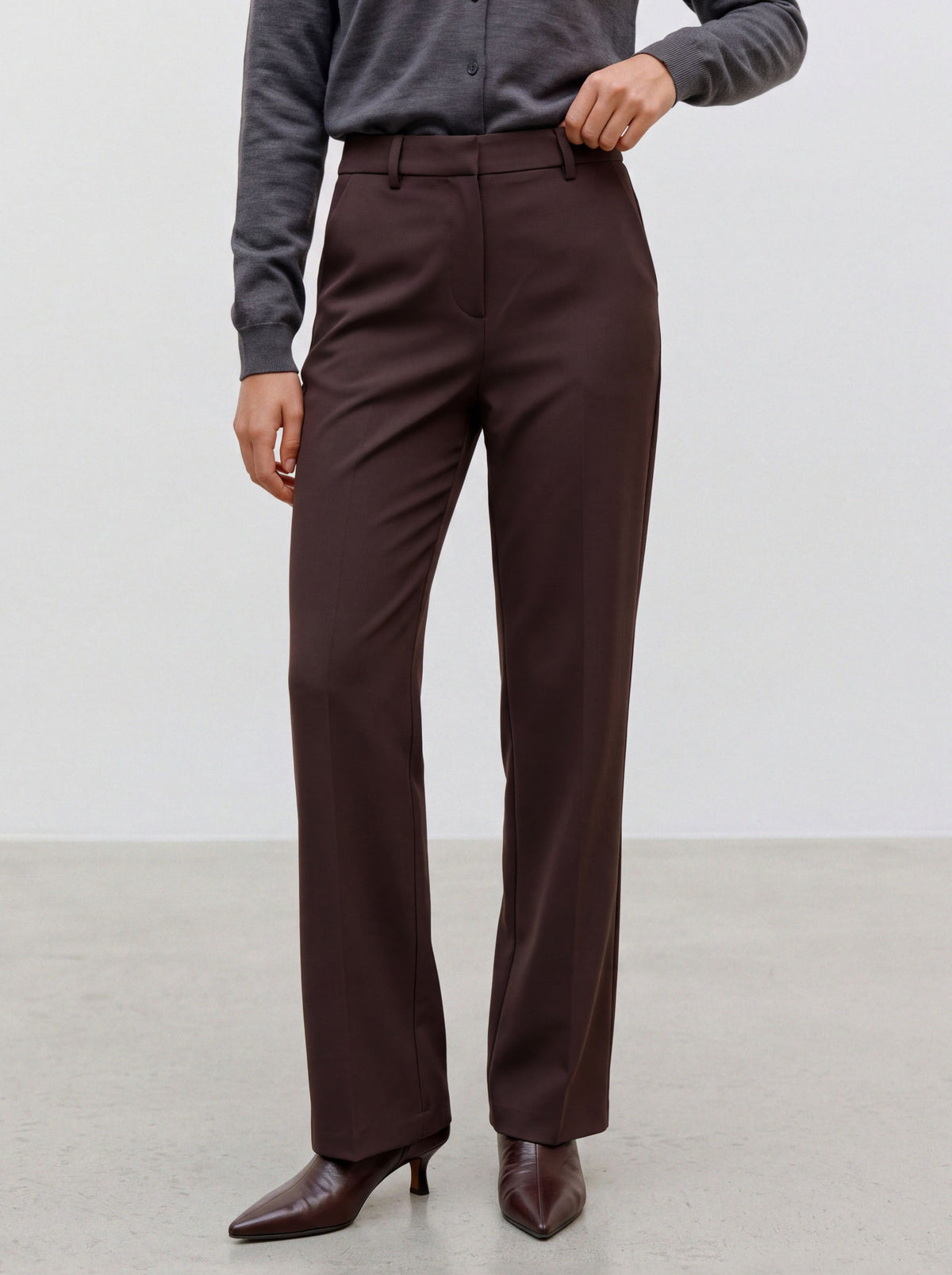 Vmmaya Mw Straight Solid Pant Noos (Chocolate Tor)