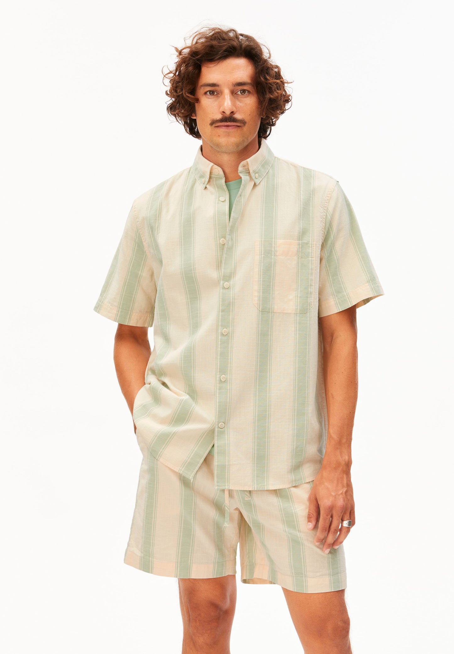 Striped Shortsleeve Shirt (Foam)