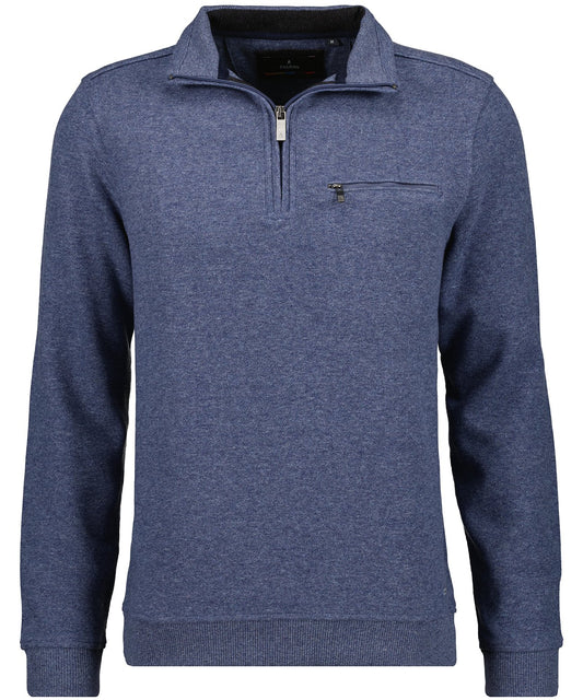 Sweatshirt mit Stehkragen und Zip (Marine Mel)