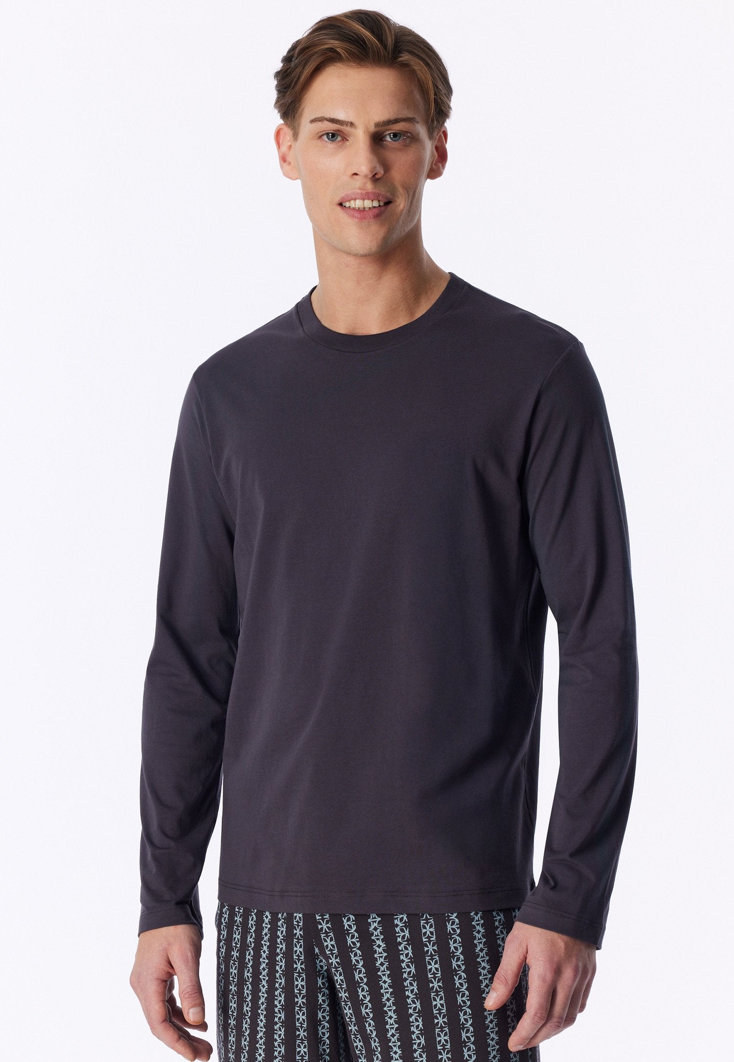 Langarmshirt Rundhals (Graphit)