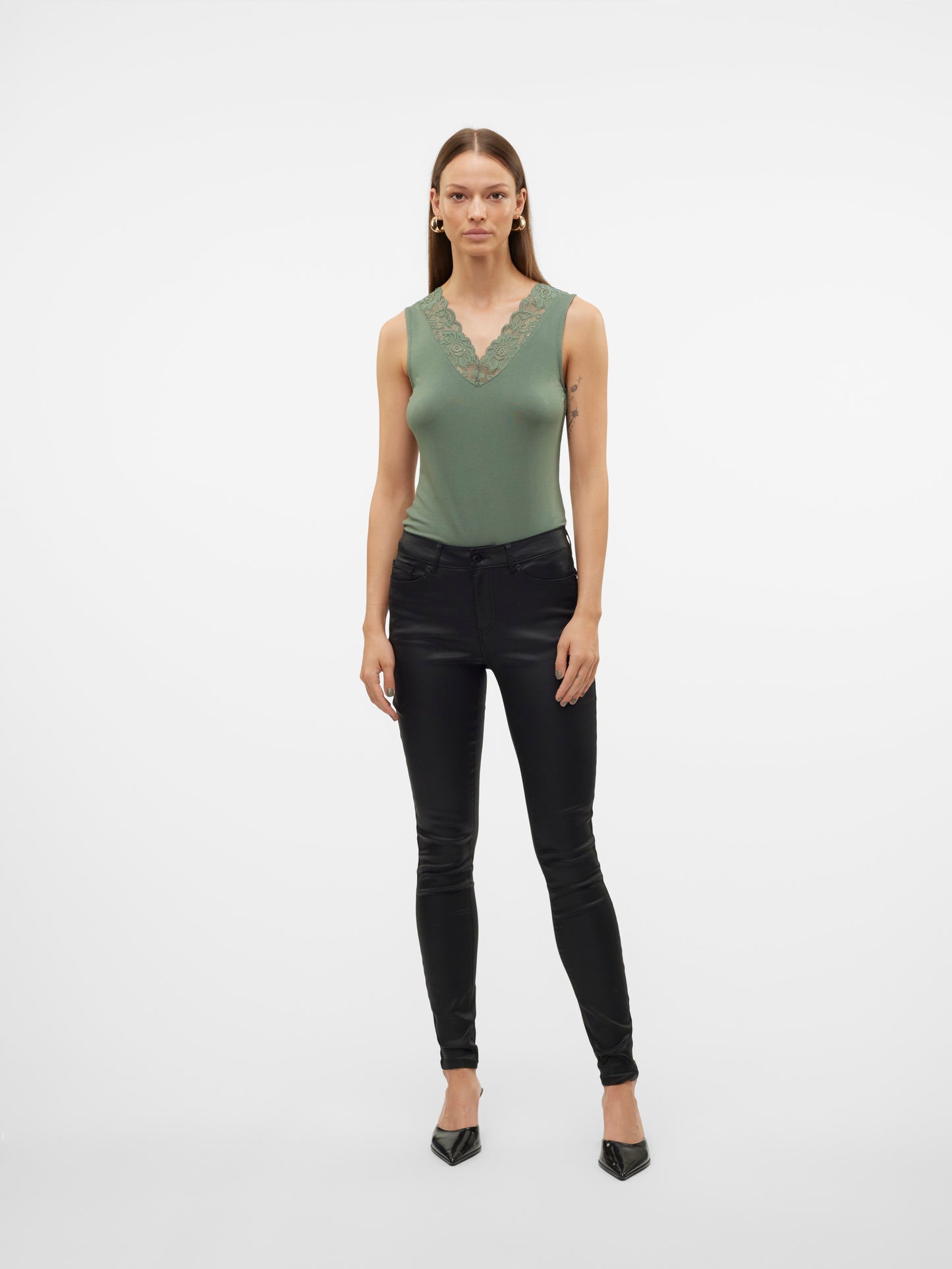 Vmrosa Sl V-neck Top Jrs Noos (Laurel Wreath)