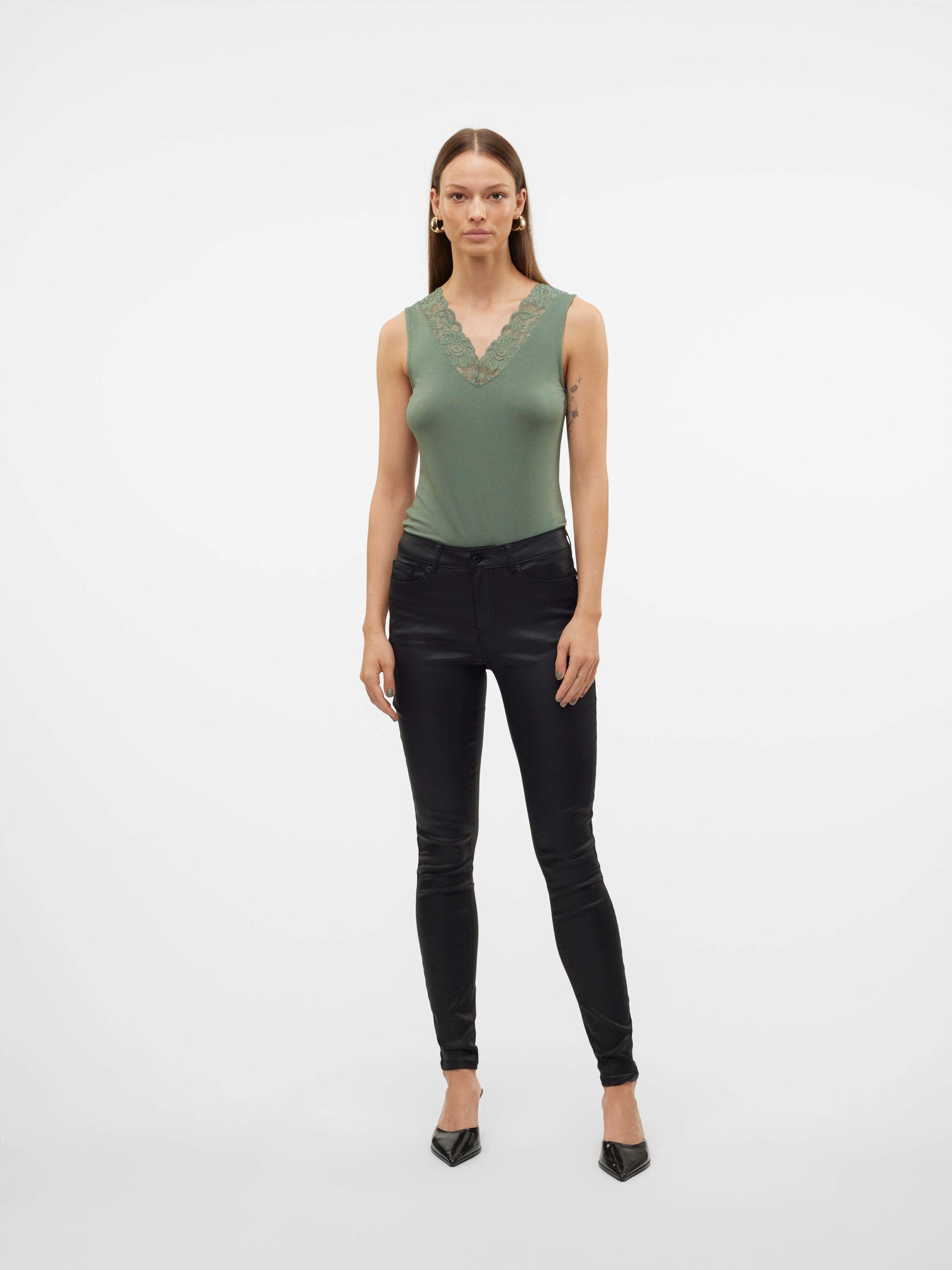 Vmrosa Sl V-neck Top Jrs Noos (Laurel Wreath)