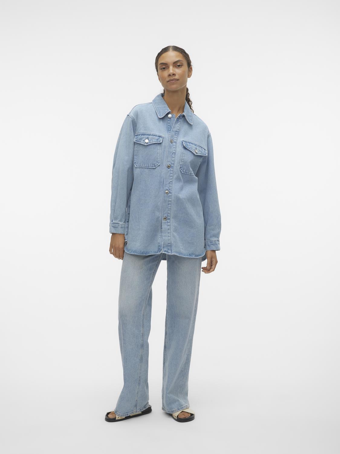 Vmnaya Oversized Denim Shirt Mix Noos (Light Blue De)
