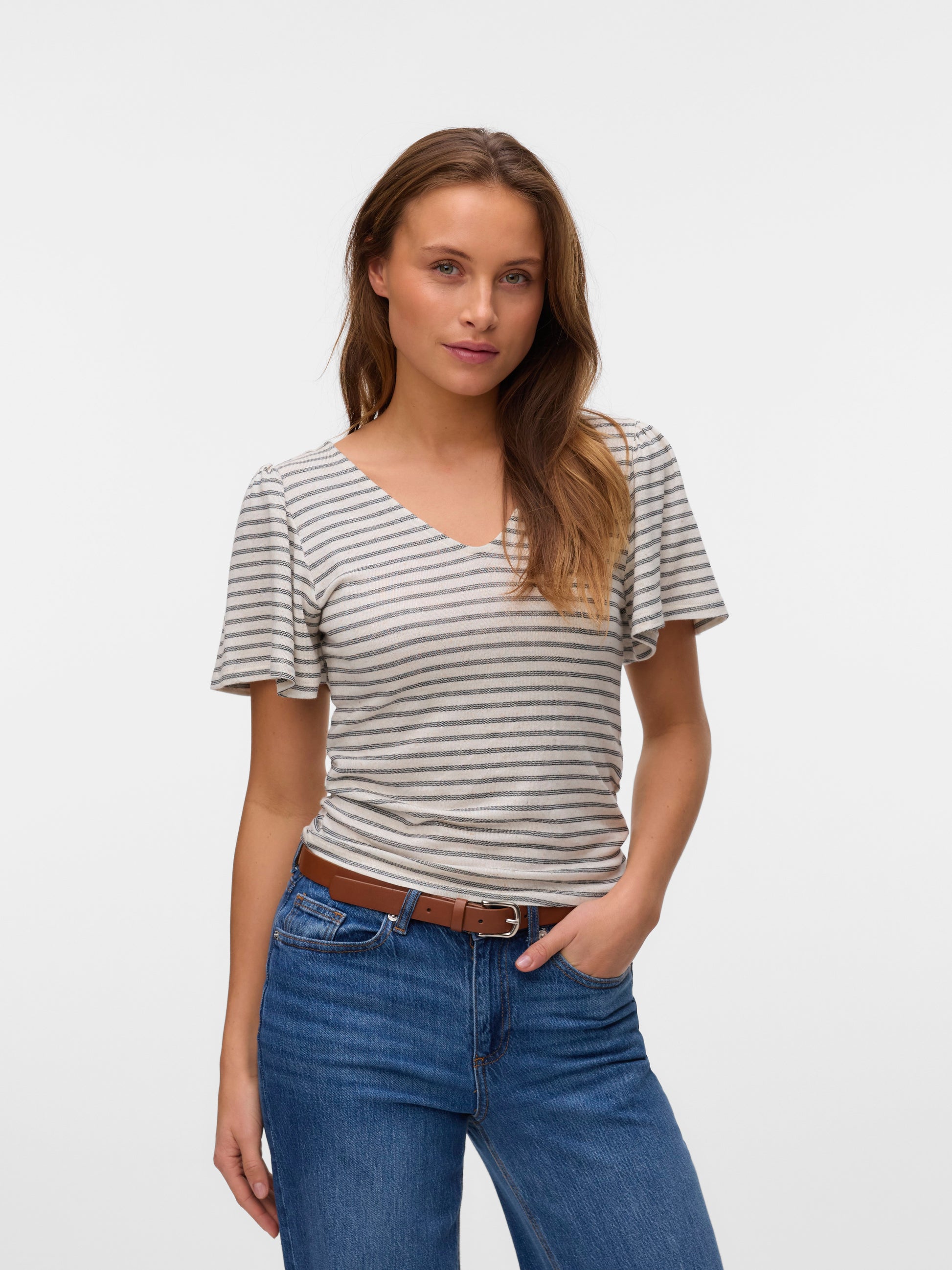 Vmgina 2/4 Short Top Jrs Noos (Oatmeal/bl)