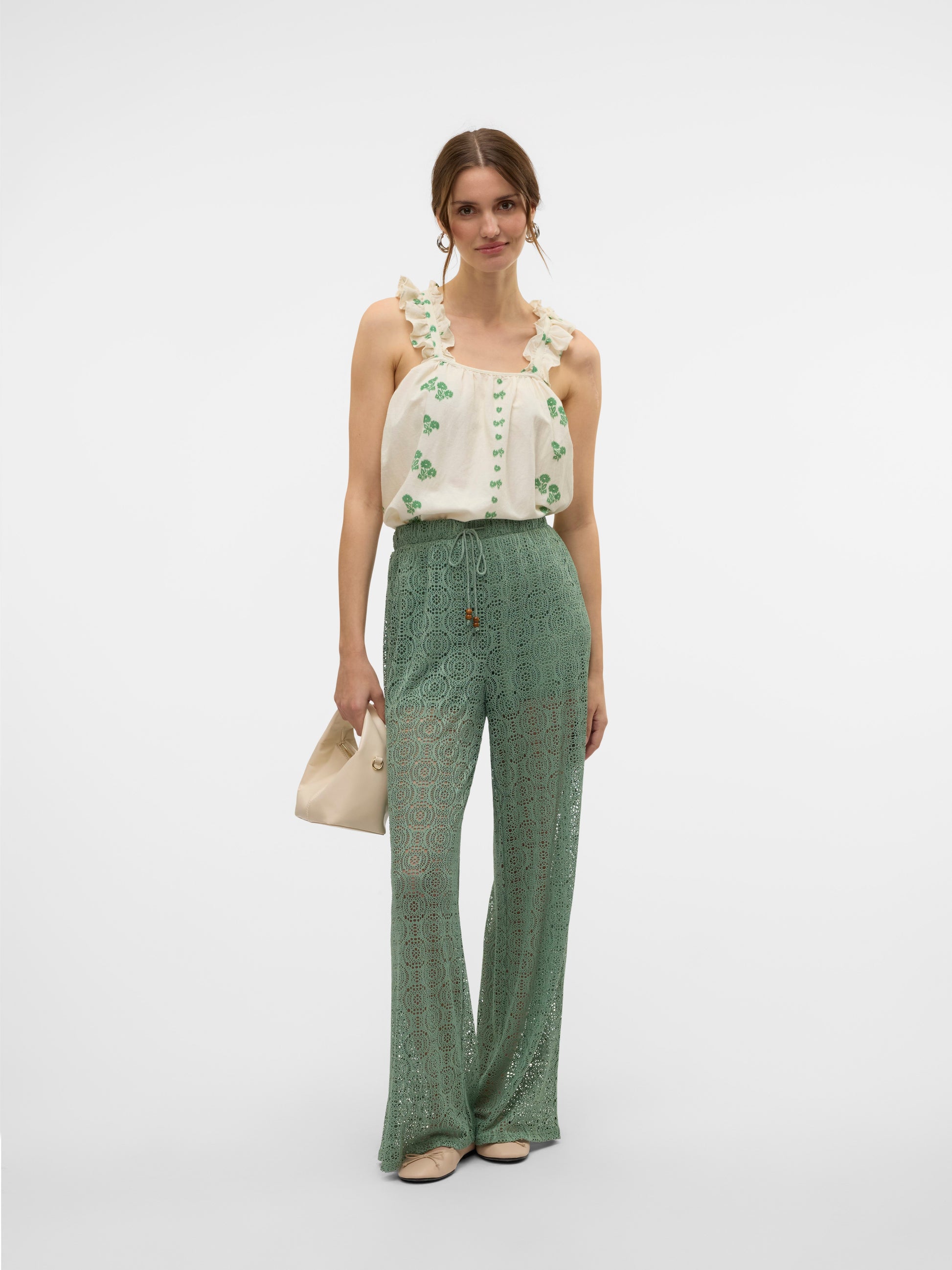 Vmmaya Hw Wide Pants Jrs (Hedge Green)