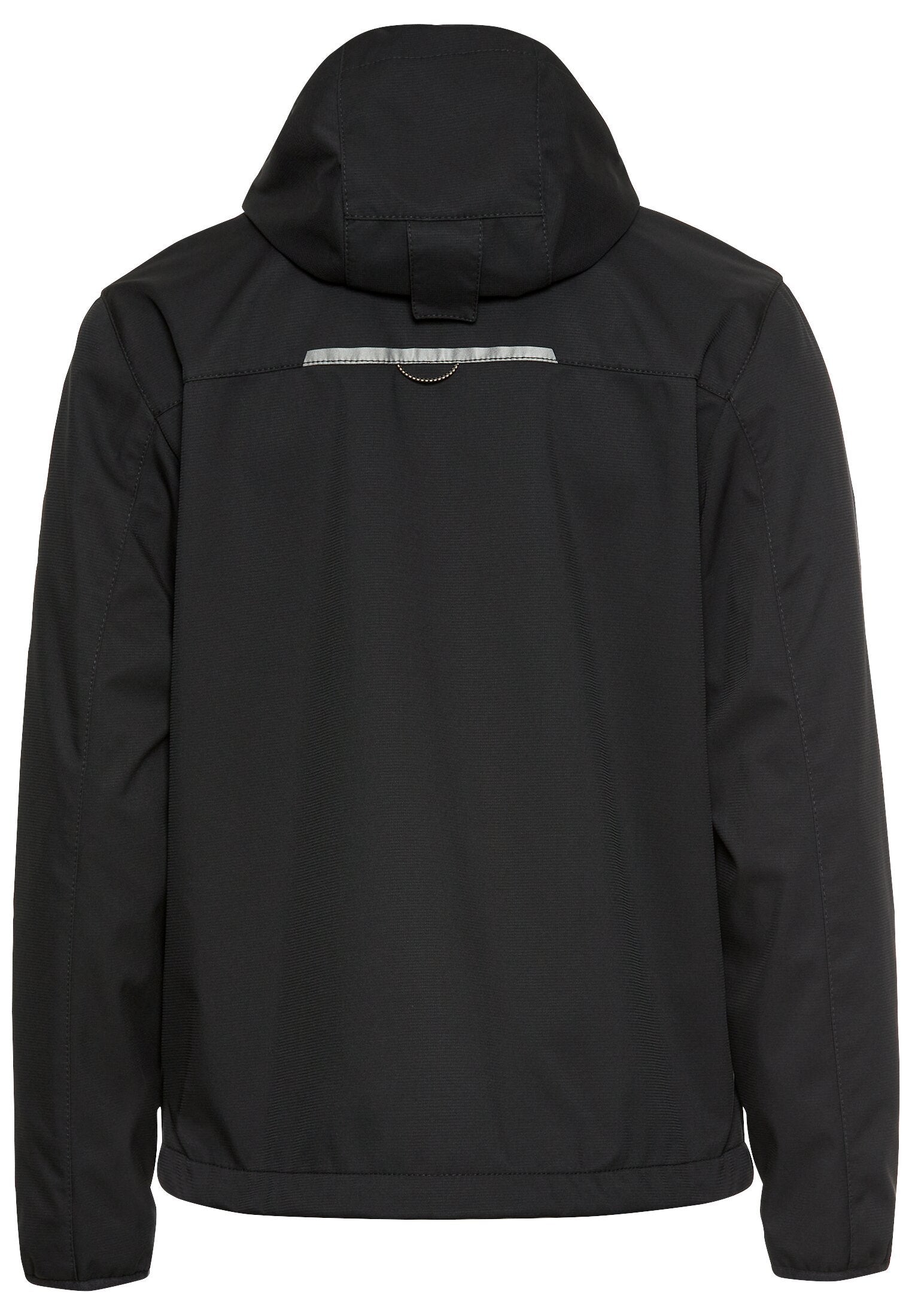Wasseravbweisende Softshell-Jacke mit abnehmbarer Kapuze (Asphalt)