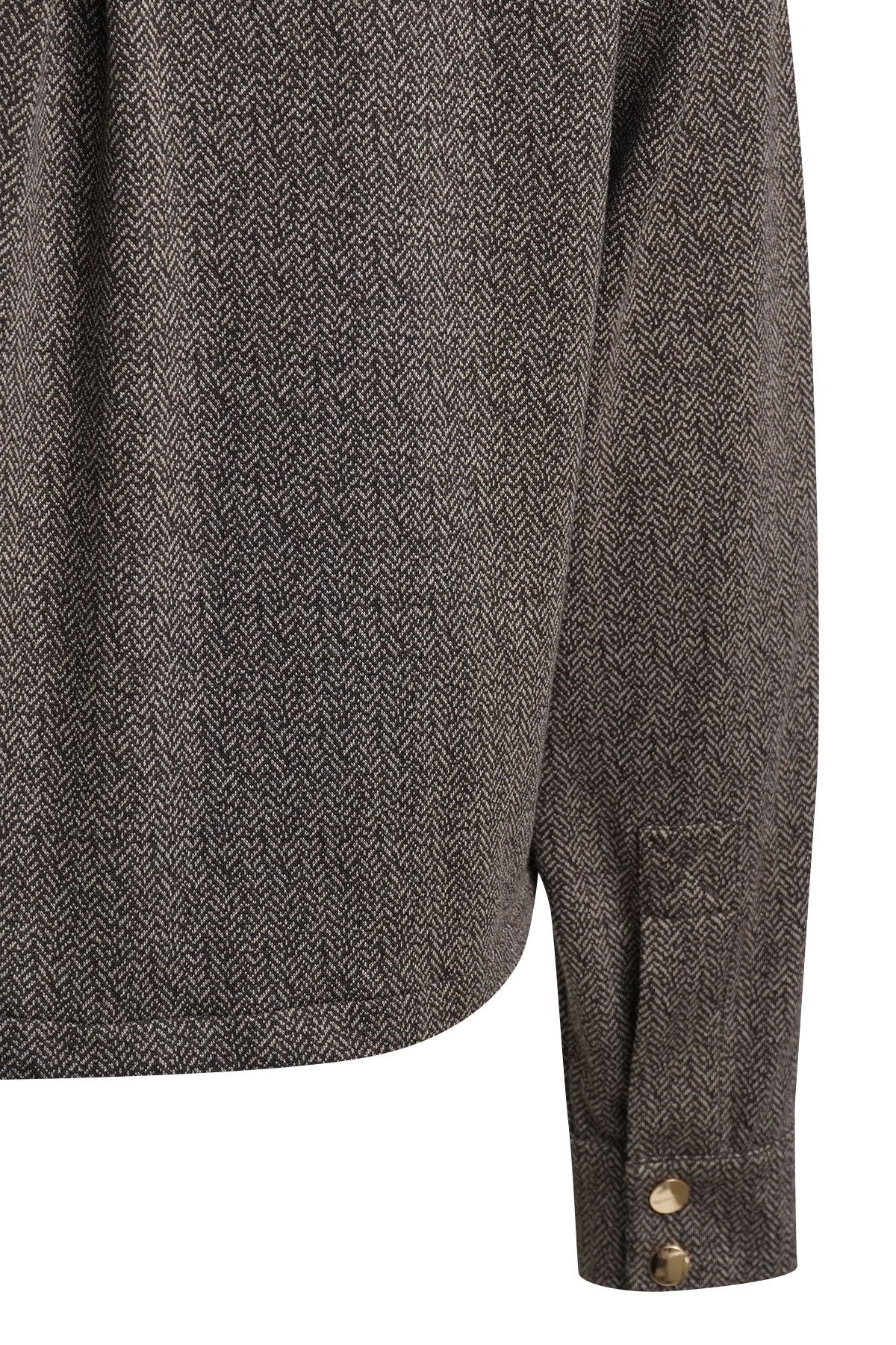 Herringbone Interlock Jacket (Dark Choc)