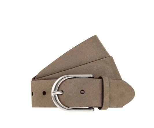 35 mm Veloursgürtel (Taupe)