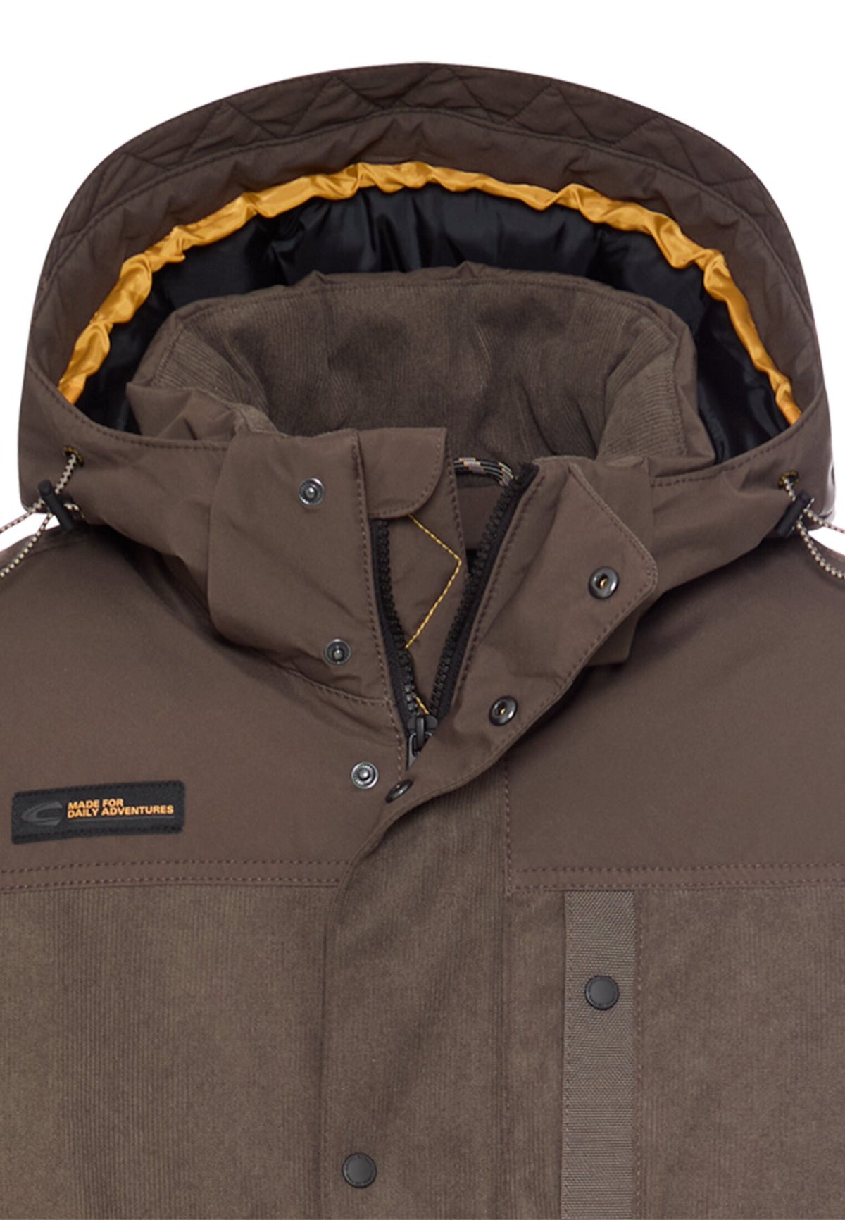 Cordjacke mit abnehmbarer Kapuze (Dark Choclate)