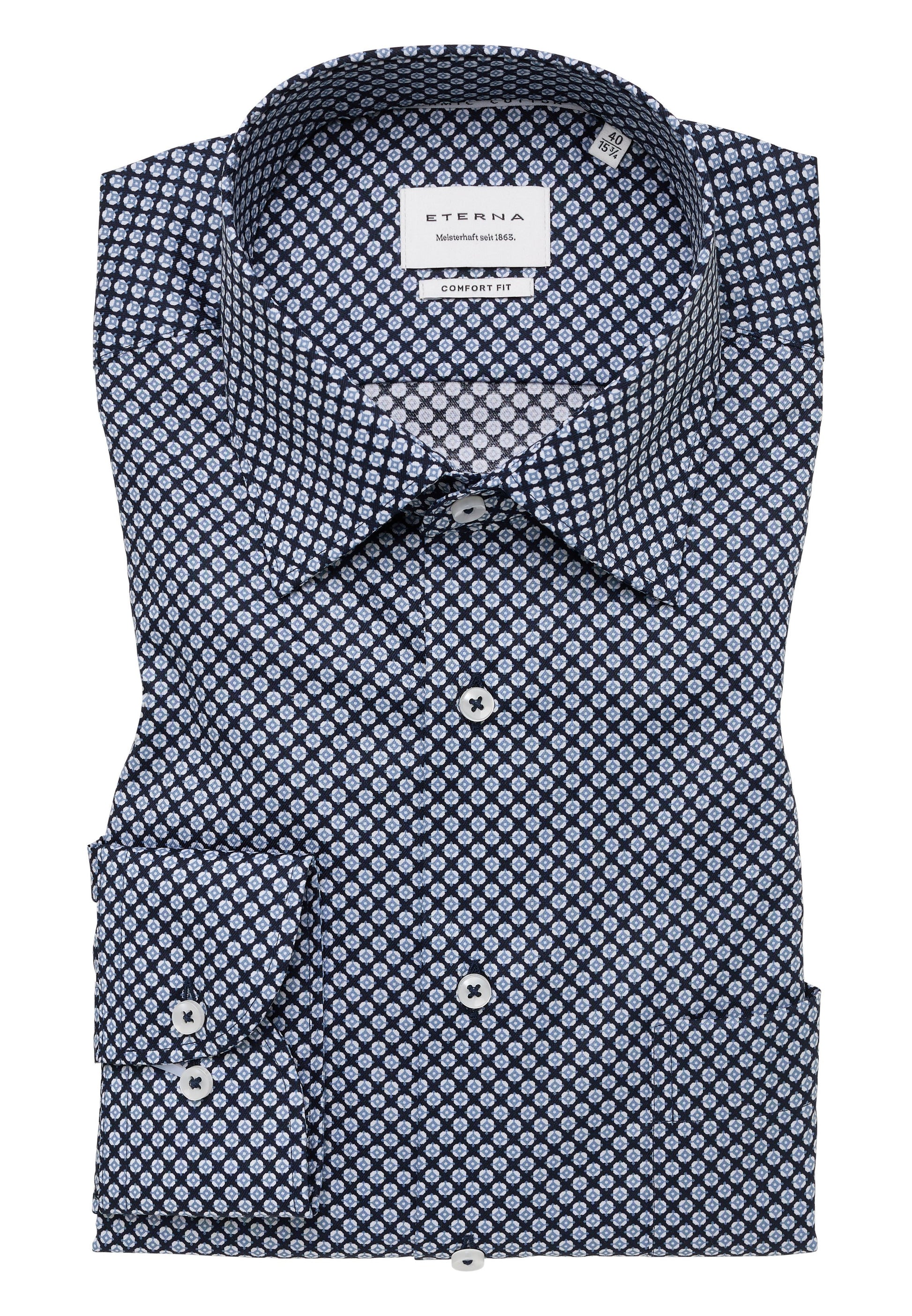 Hemd Twill Langarm (Marine)