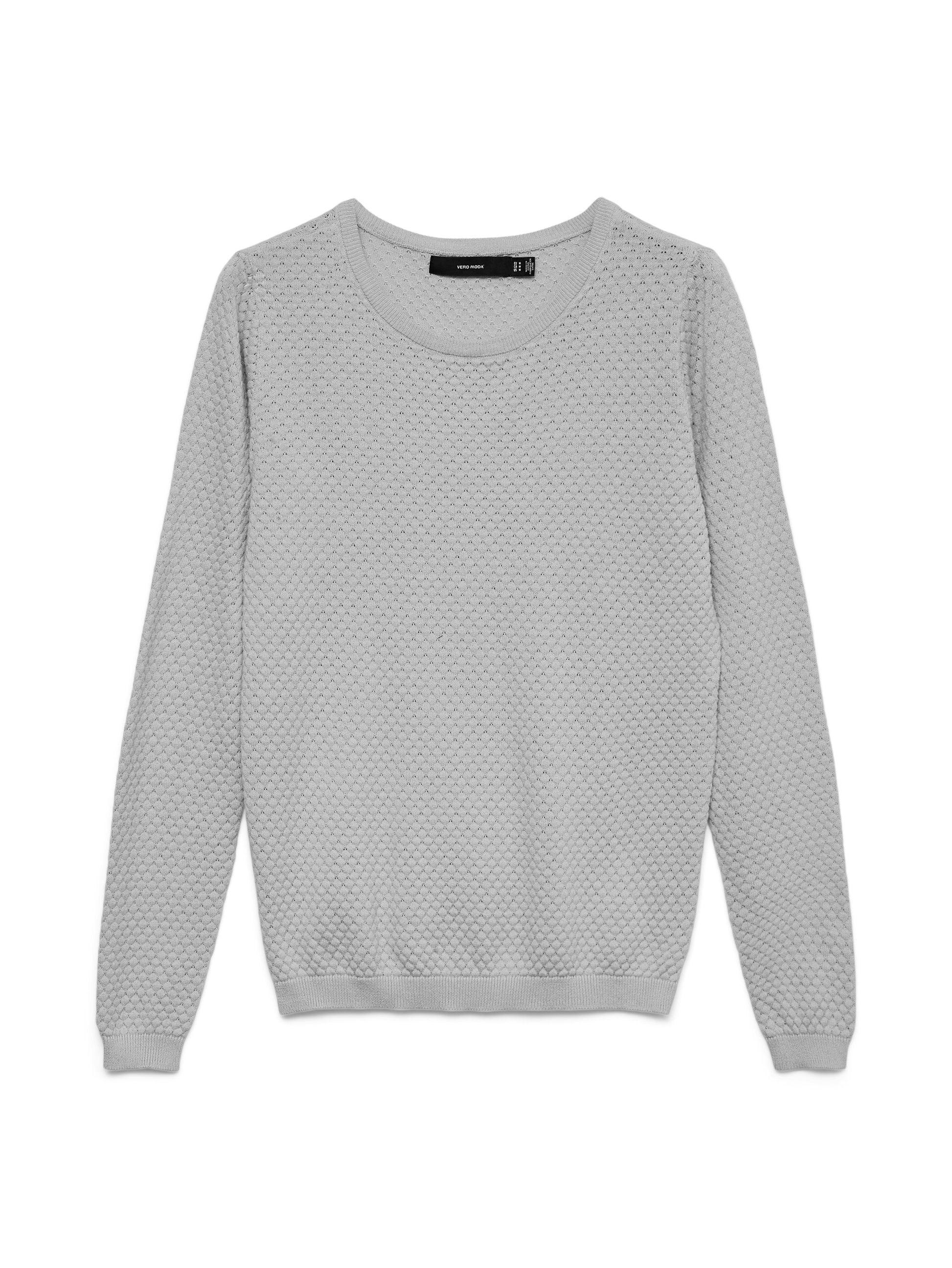 Vmcare Structure Ls O-neck Blou Noos (Light Grey Me)