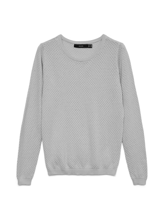 Vmcare Structure Ls O-neck Blou Noos (Light Grey Me)