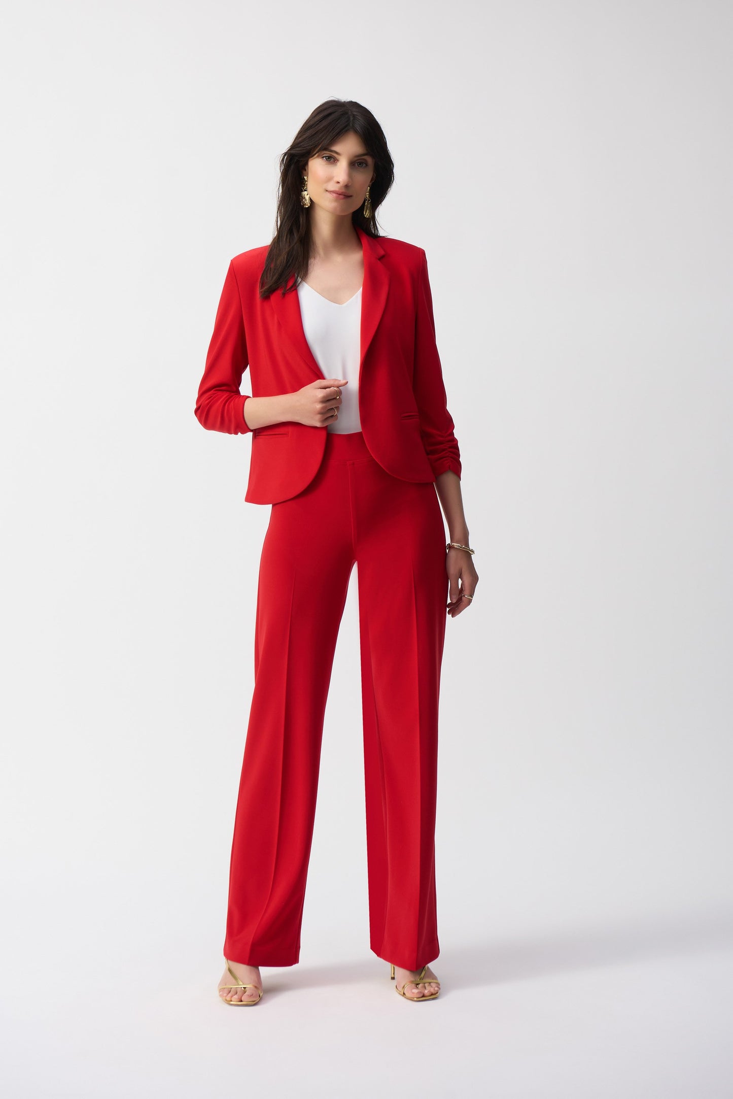 Blazer mit Reverskragen und 3/4-Arm (Strahlendes Rot)