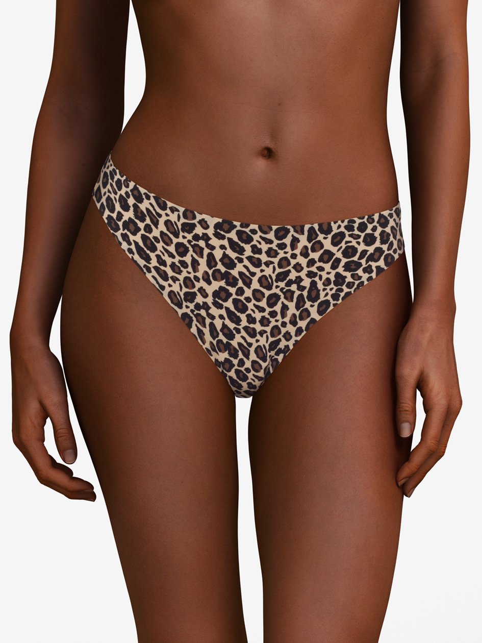 SoftStretch Tanga (0oz Leopard Nude)
