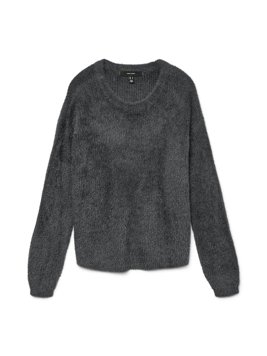 Vmpuff Ls O-neck Pullover Boo (Asphalt)