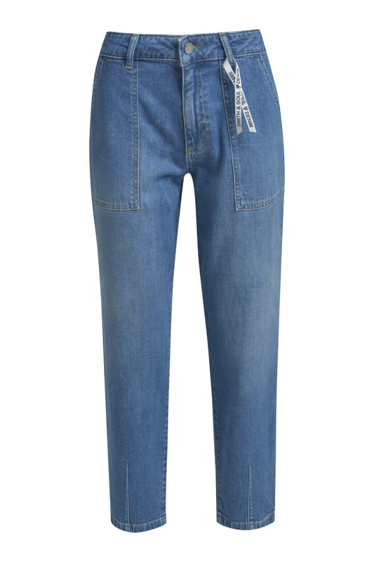 Cropped Denim Pants (Light Denim)