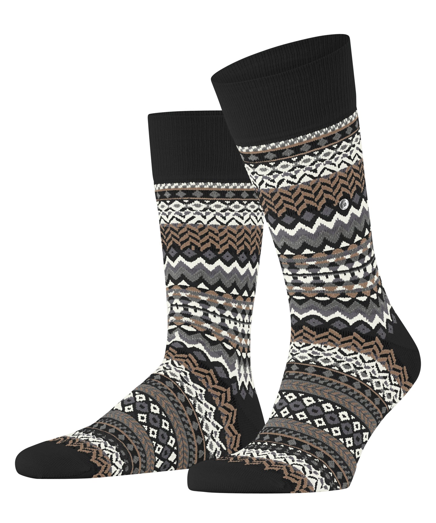 Burlington Fair Isle Herren (Black)