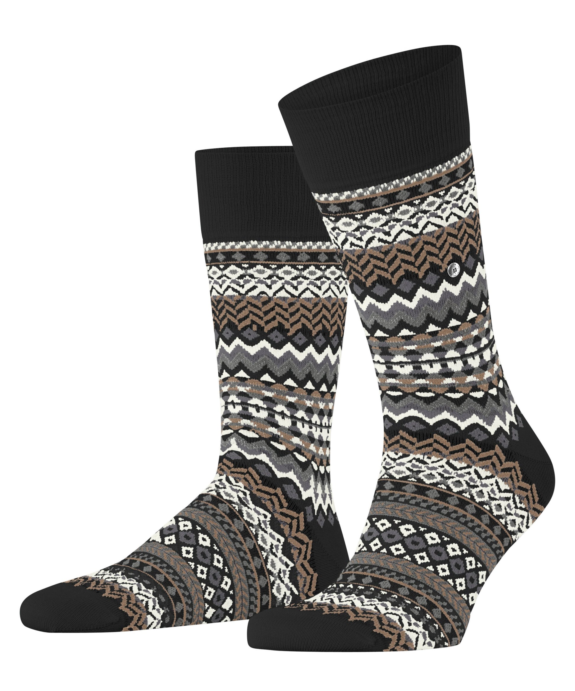Burlington Fair Isle Herren (Black)