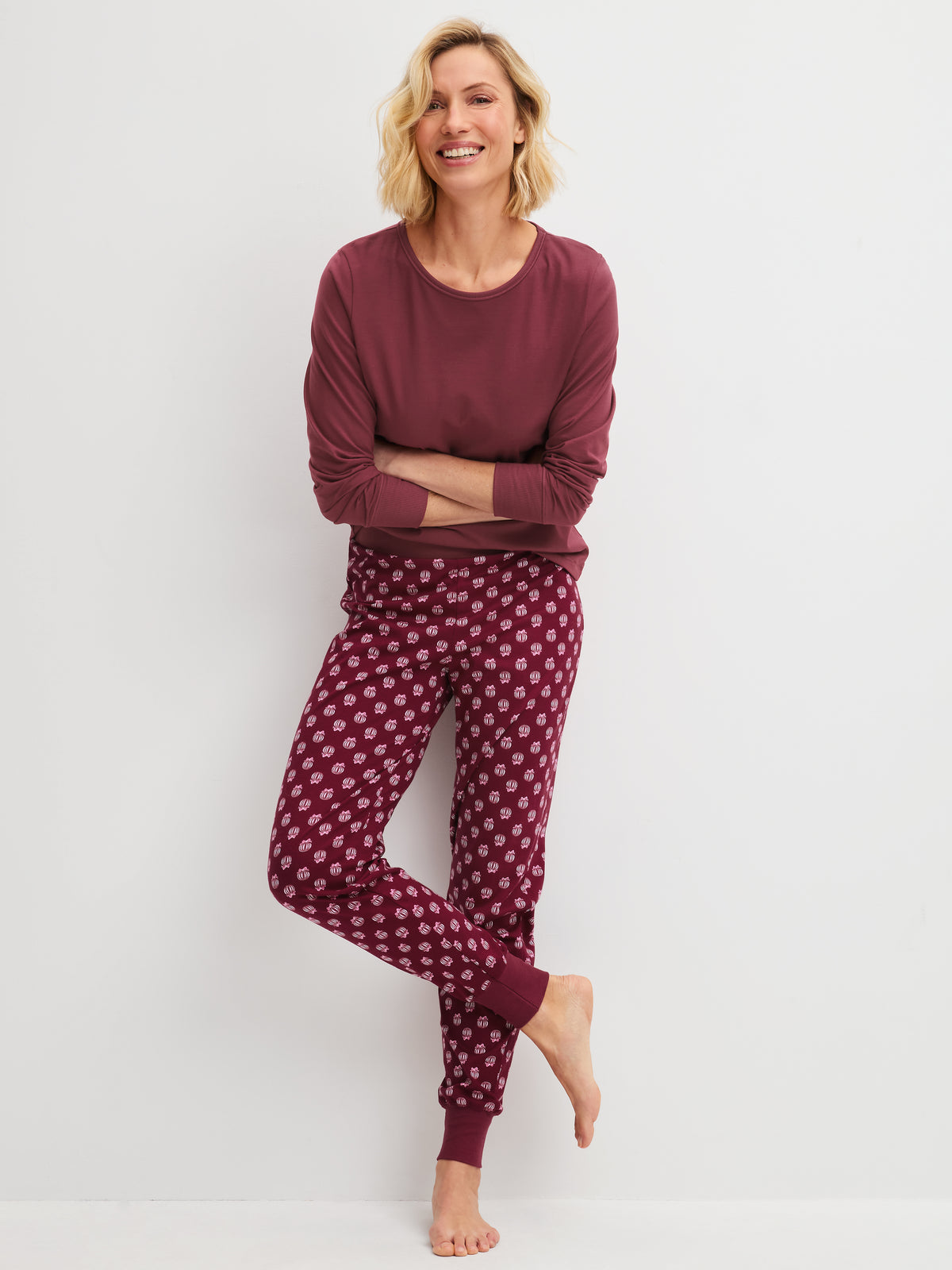 DAMEN Shirt langarm (Mars Red)