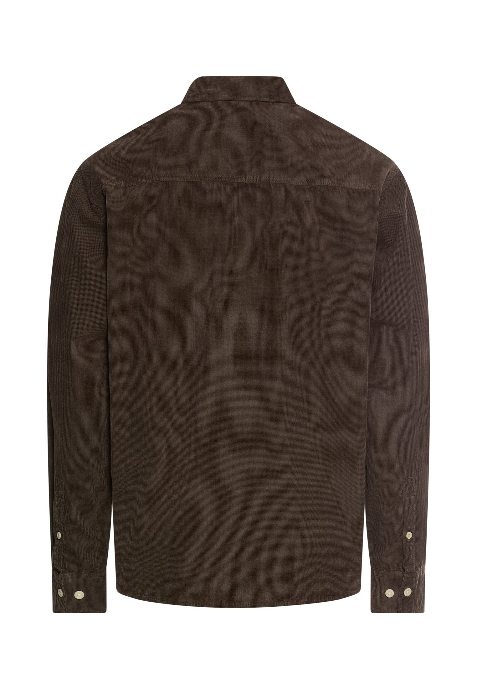 Langarmhemd mit aufgesetzten Taschen (Dark Brown)
