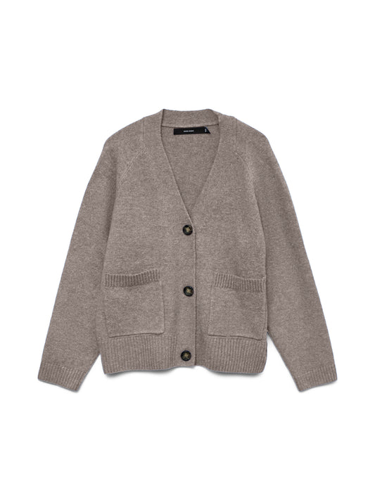 Vmboom Ls V-neck Button Cardigan Ga Noos (Moon Rock/)