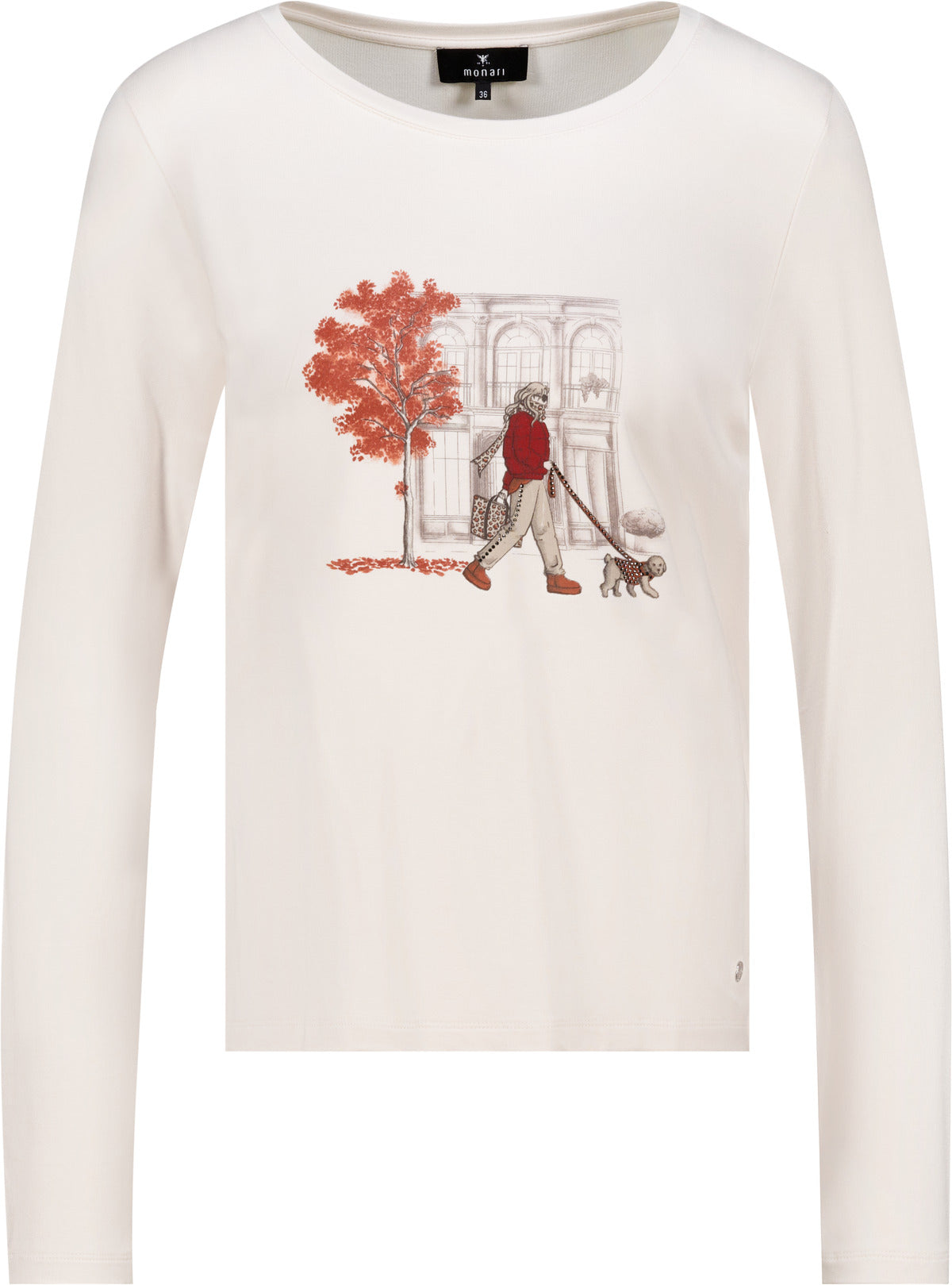Langarmshirt mit Print (Warm Beige)