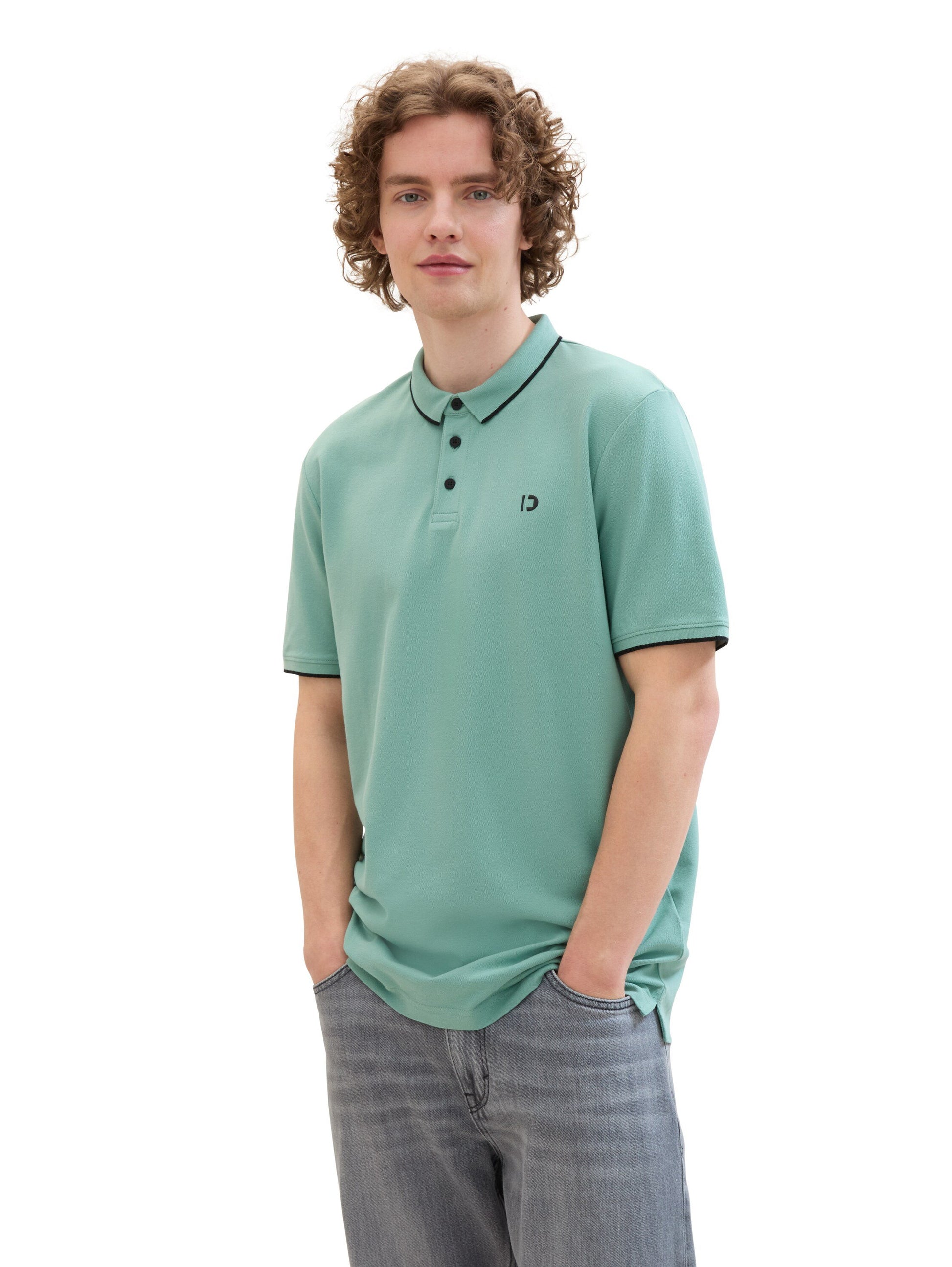 Basic Poloshirt (Bleeched Green)
