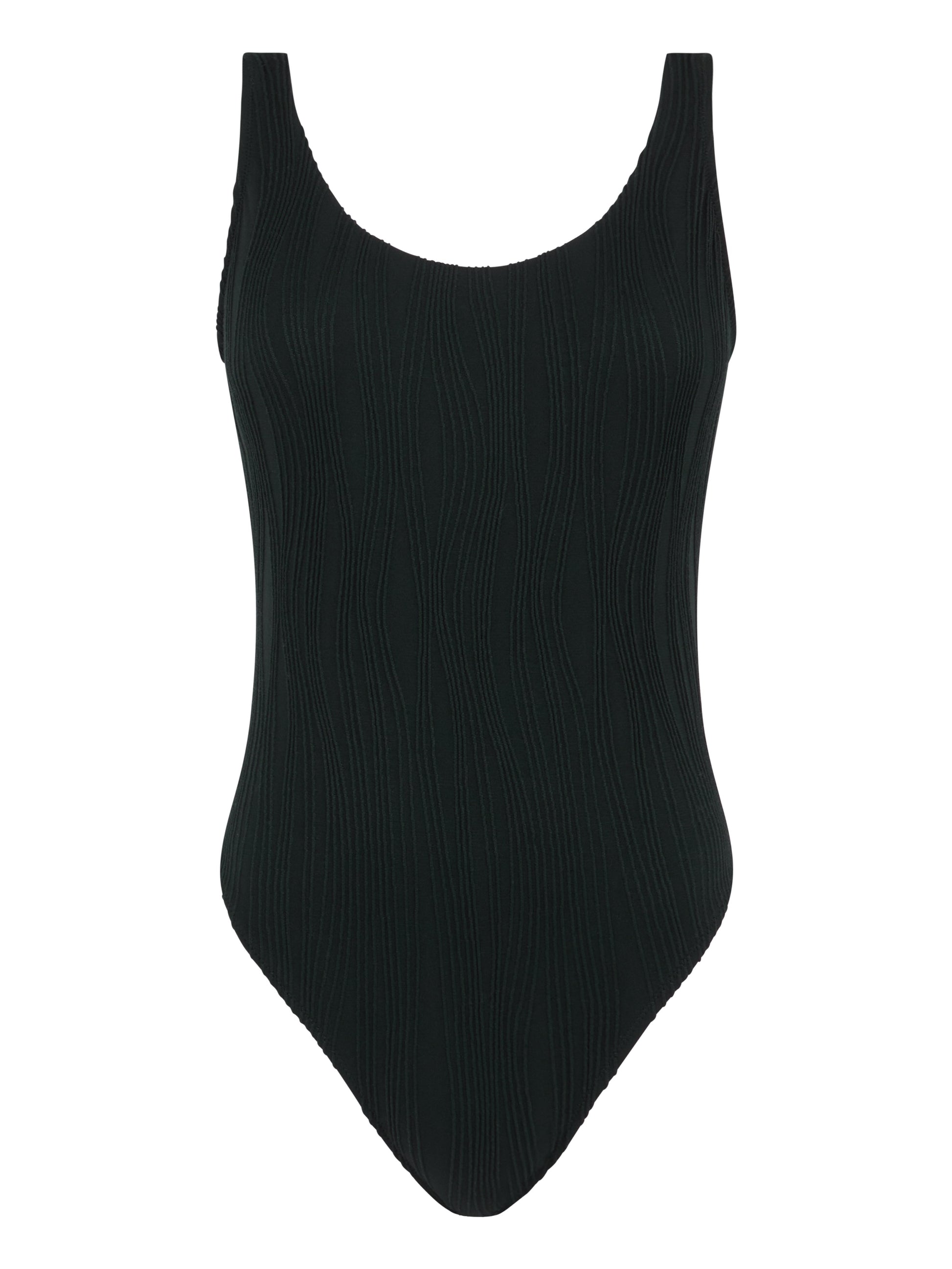 Swim One Size Bügelloser T-Shirt Badeanzug (Schwarz)