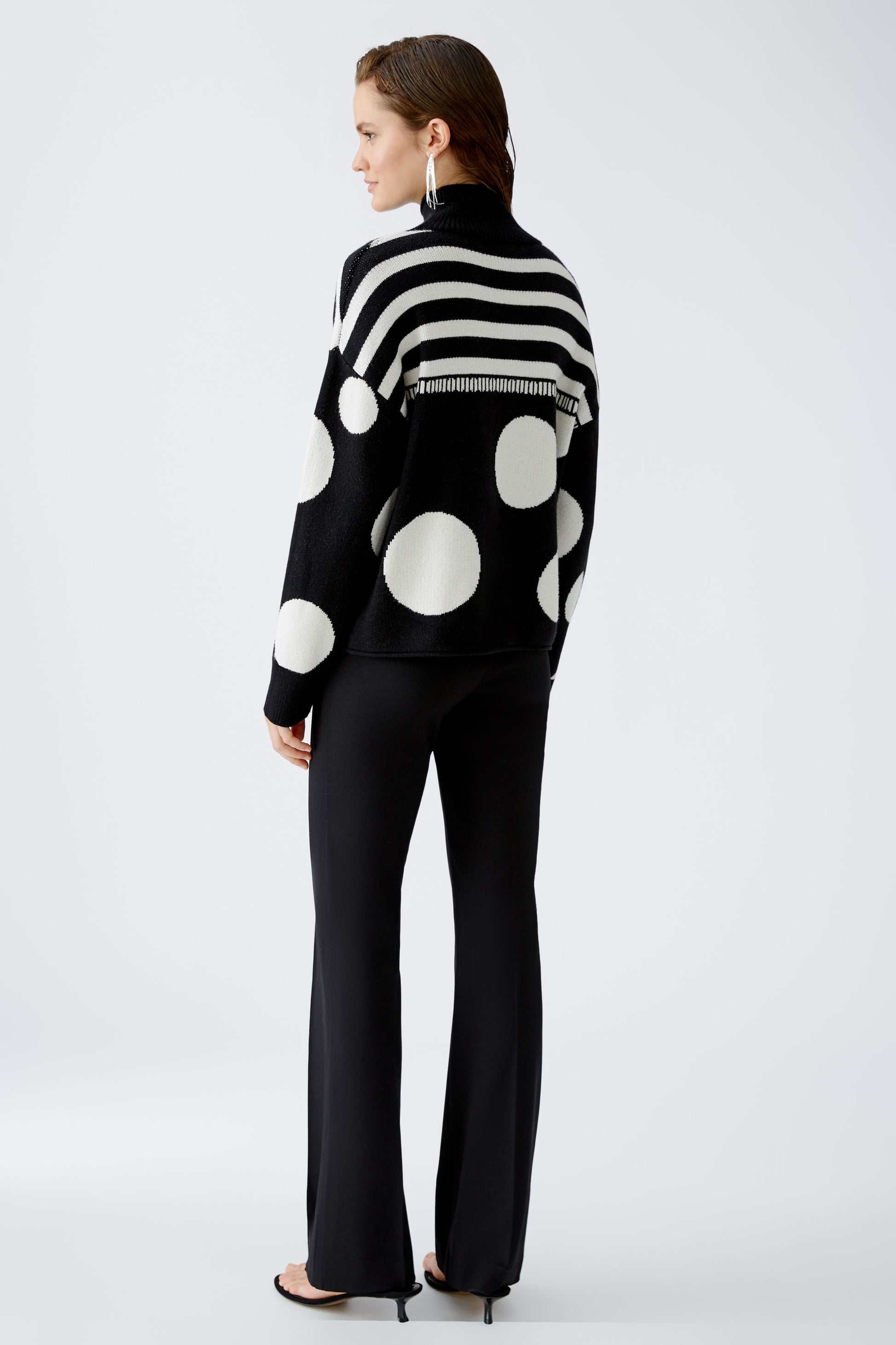 Pullover Viskosemischung (Black Offwhite)
