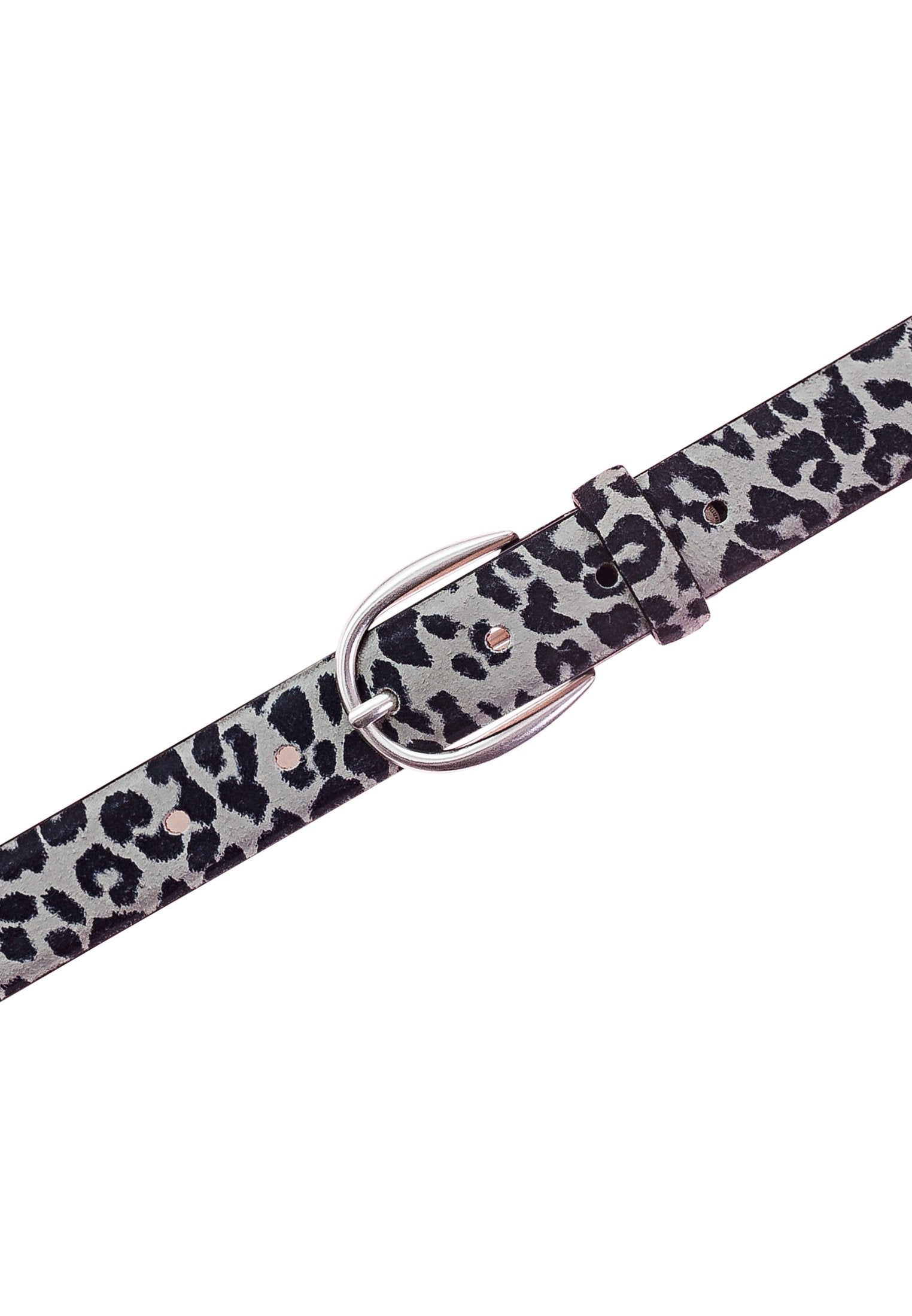 Wild West Inspired - 30 mm Vollledergürtel (Mausgrau / Schw)
