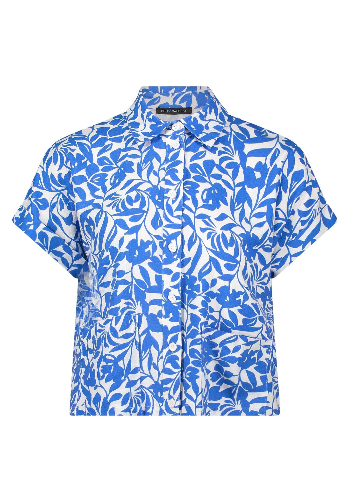 Leinenbluse (Cream/blue)