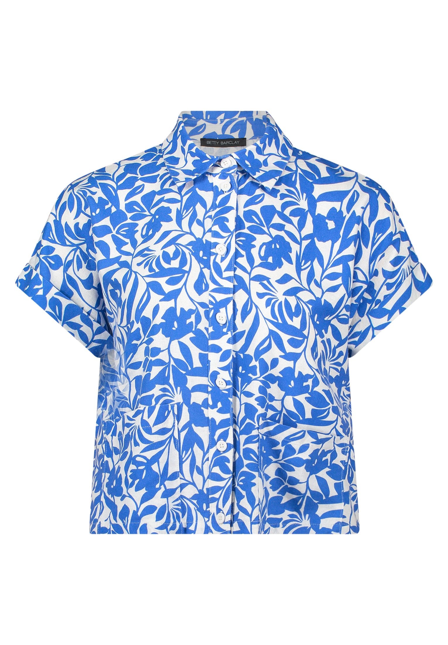 Leinenbluse (Cream/blue)